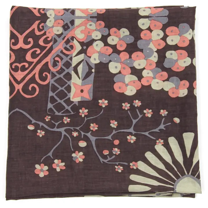 Foulard in cotone Pareo Hanami prugna