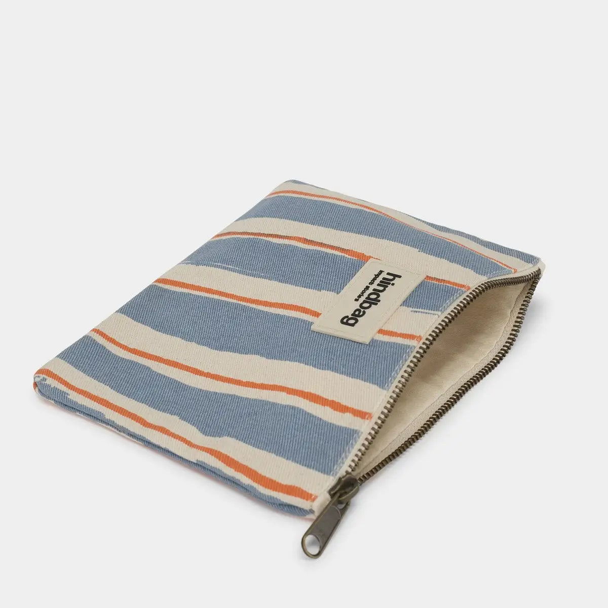 Pochette Lou a righe arancioni e blu