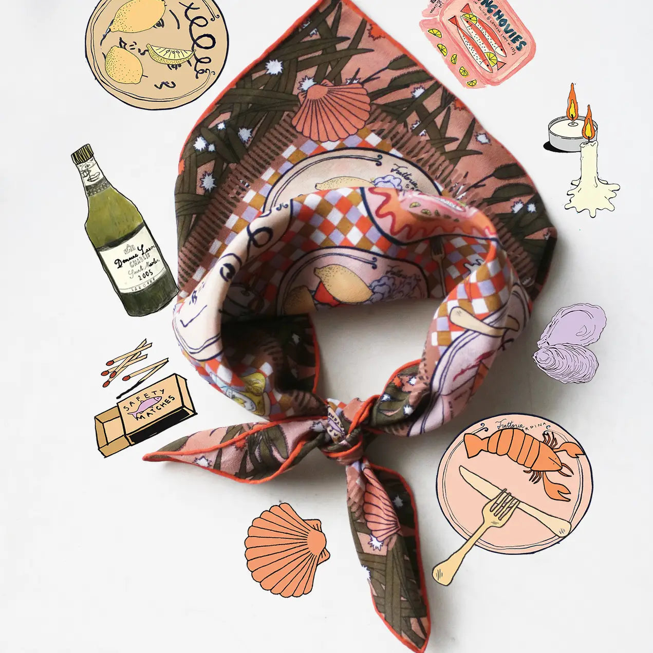 Foulard Bandana Le Marais pura seta