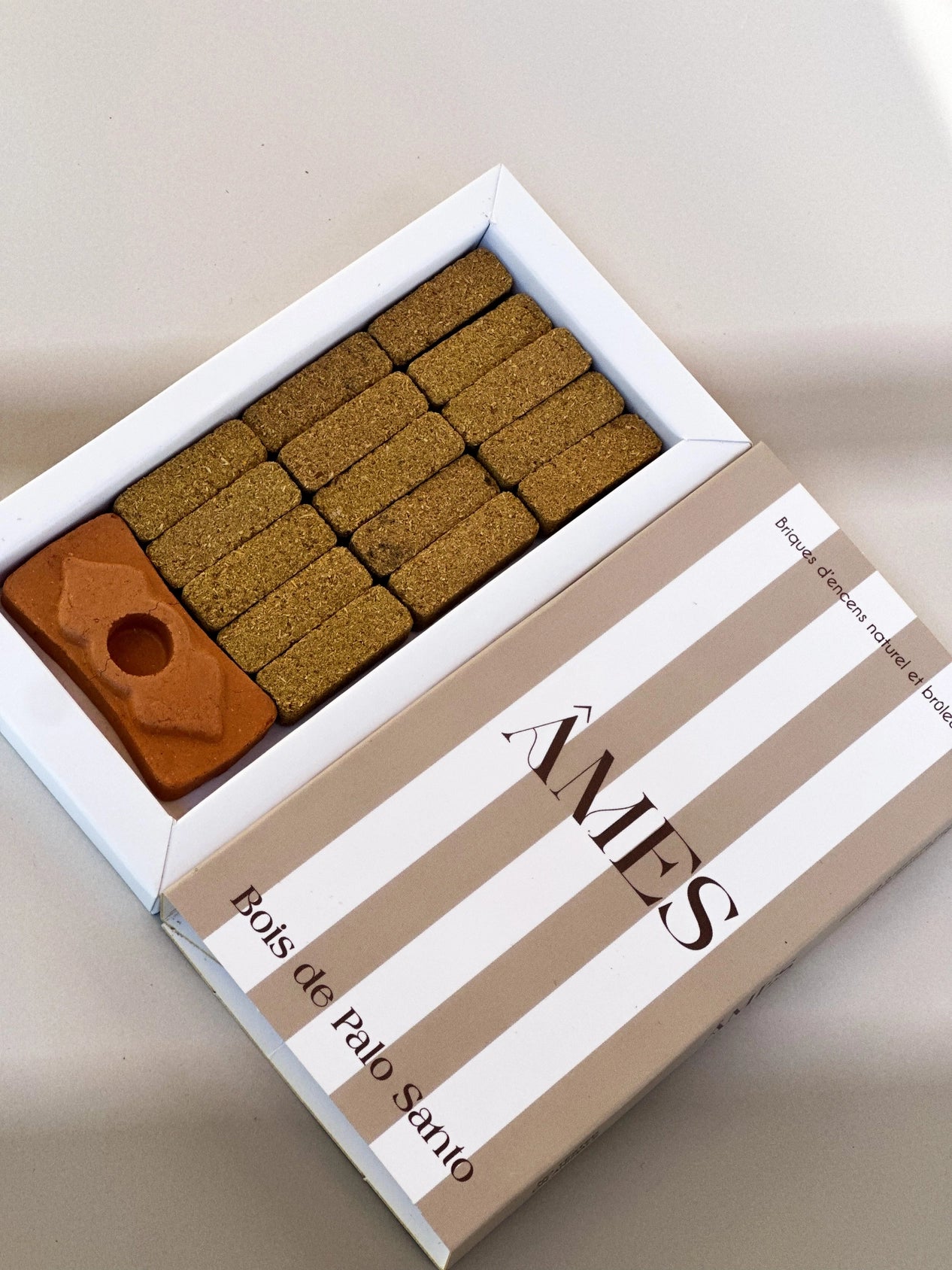 Mattoncini di incenso naturale e bruciatore vari profumi