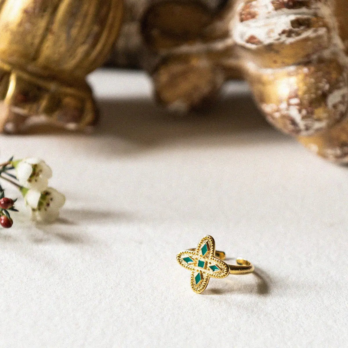 Anello Adriana verde