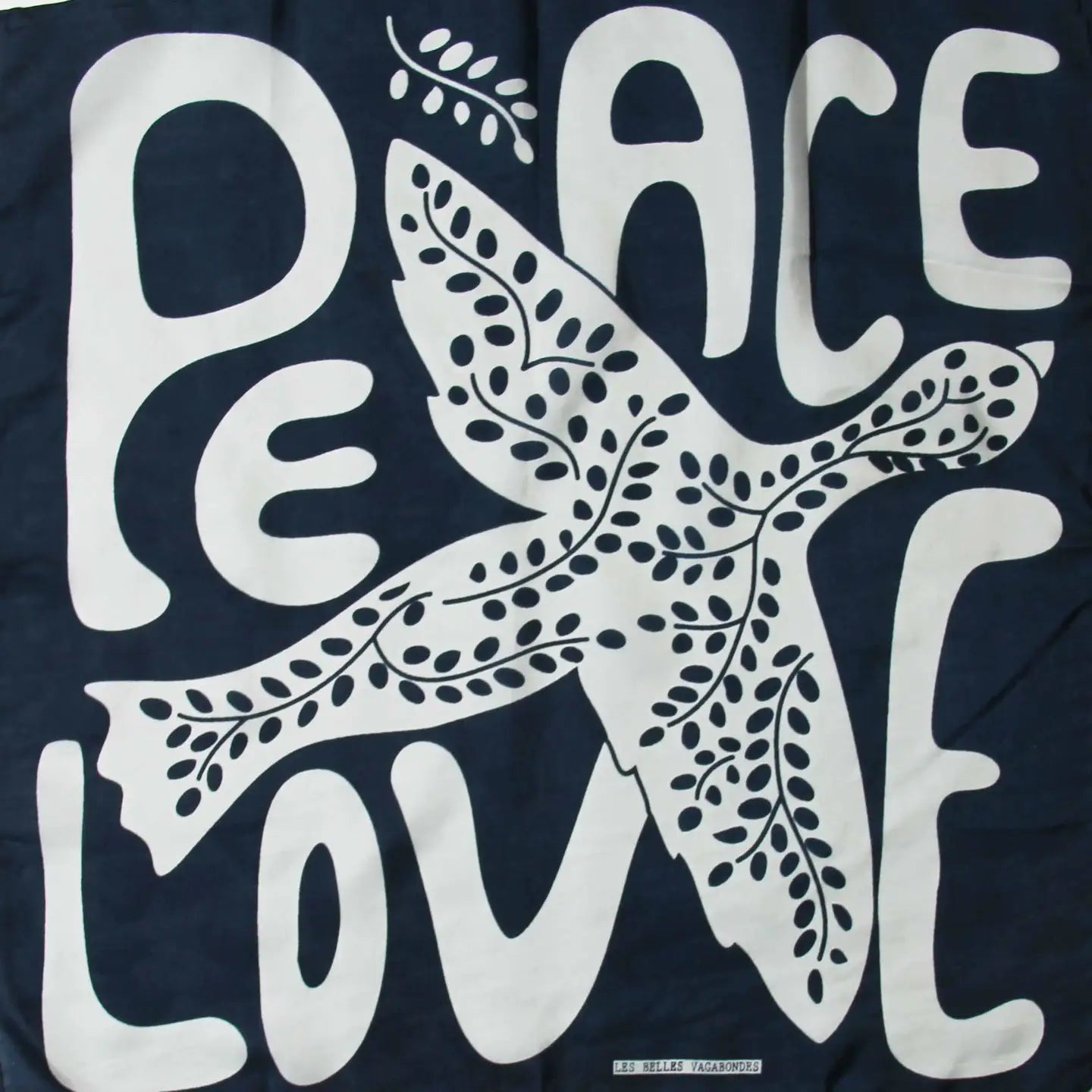 Foulard Mini Peace and Love navy