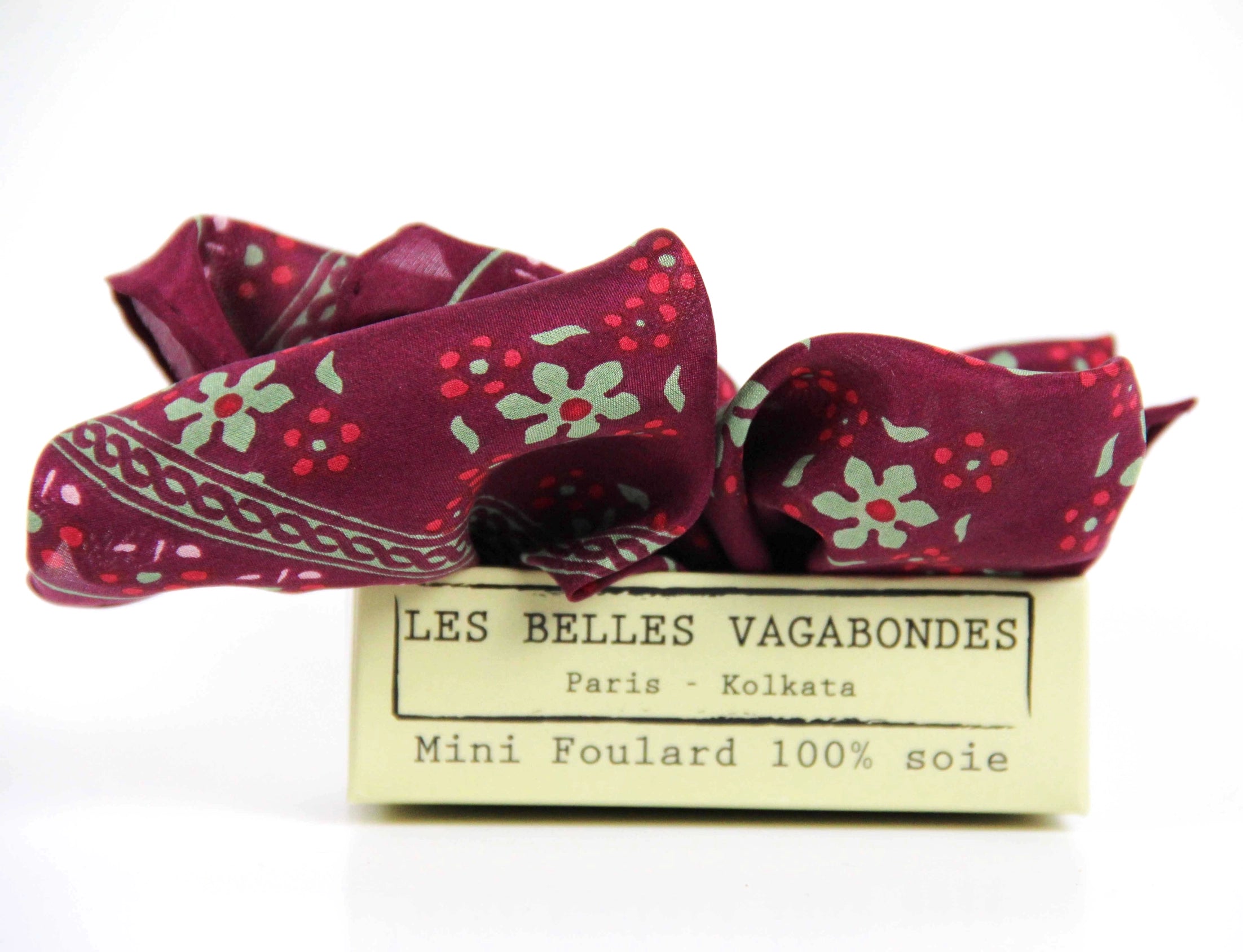 Foulard Mini Natasha bordeaux
