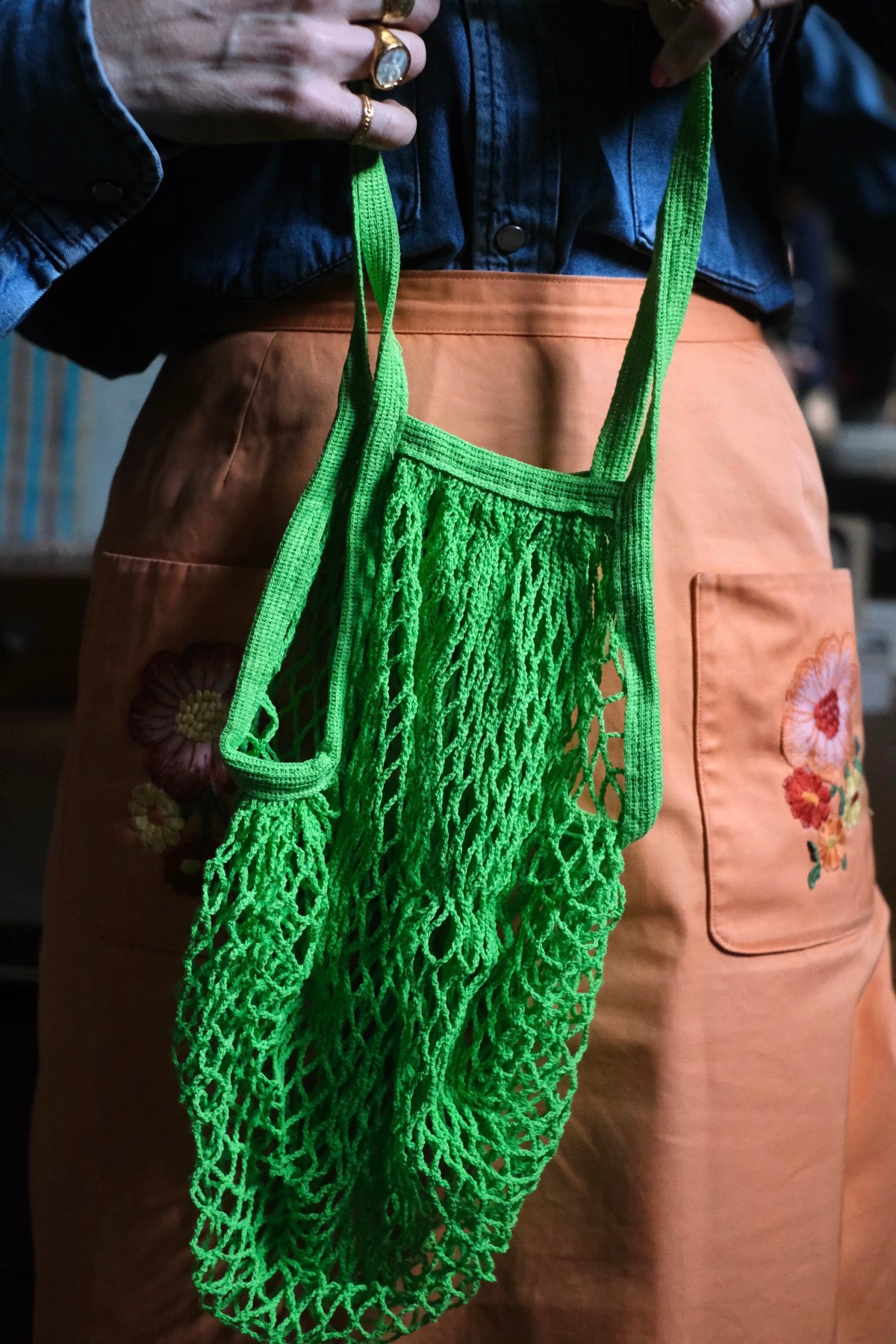Borsa a rete in cotone in tanti colori