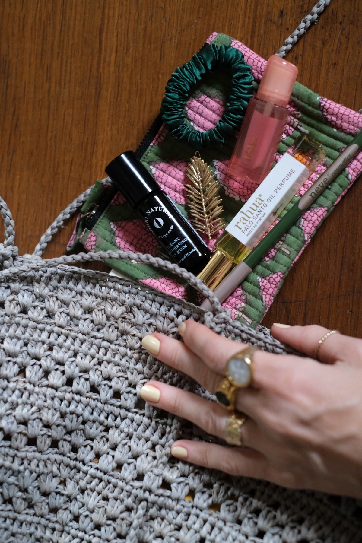 Mini Pochette Valentina Verde e fuchsia