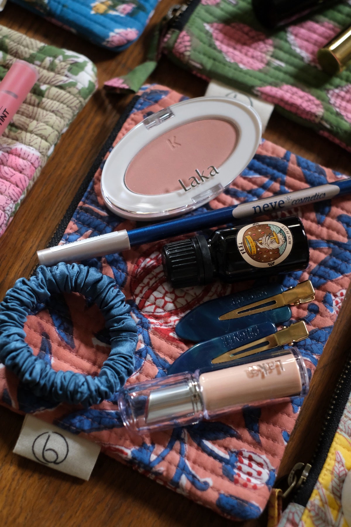 Mini Pochette Giorgia Blu e Cannella