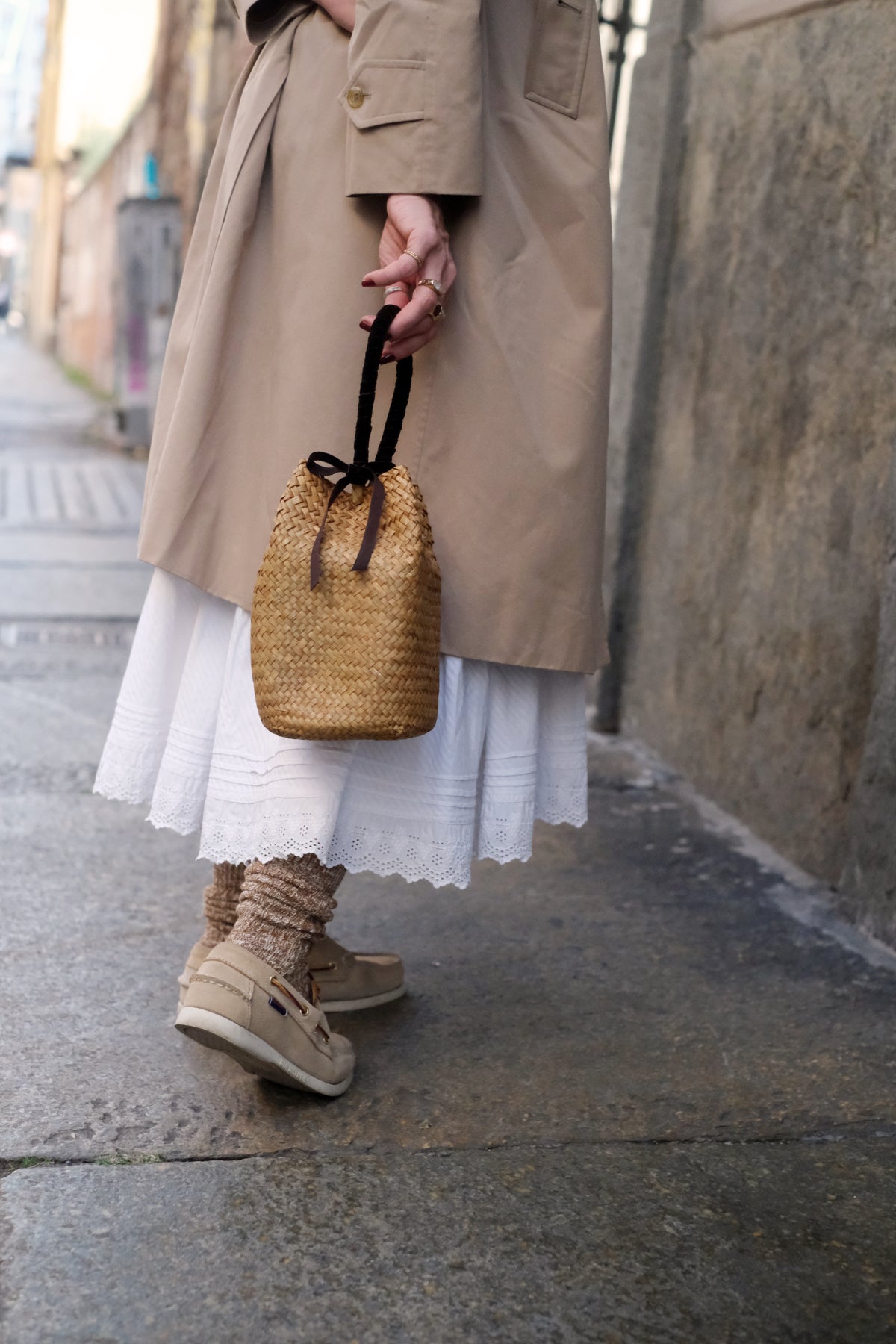 Borsa Panier Ribbons Velluto