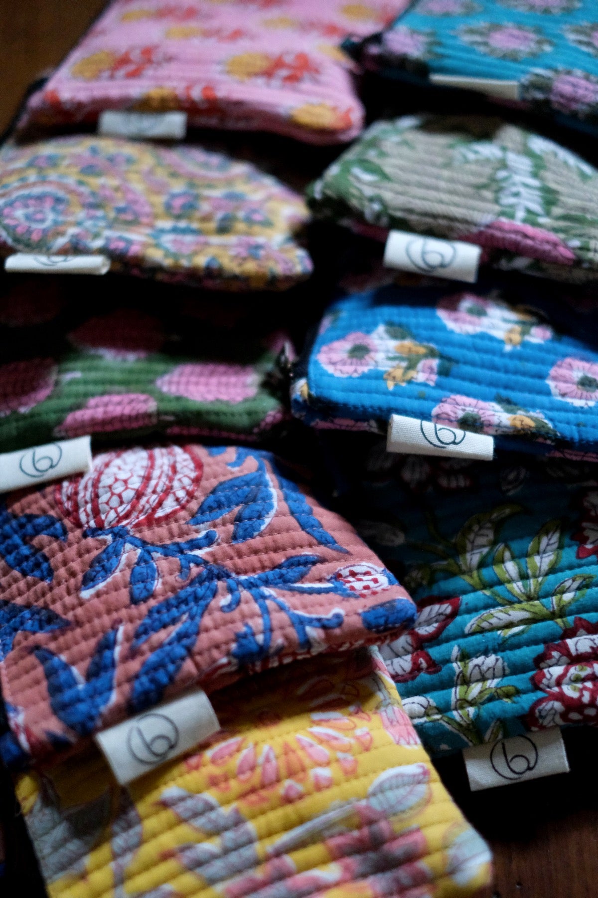 Mini Pochette Giorgia Blu e Cannella