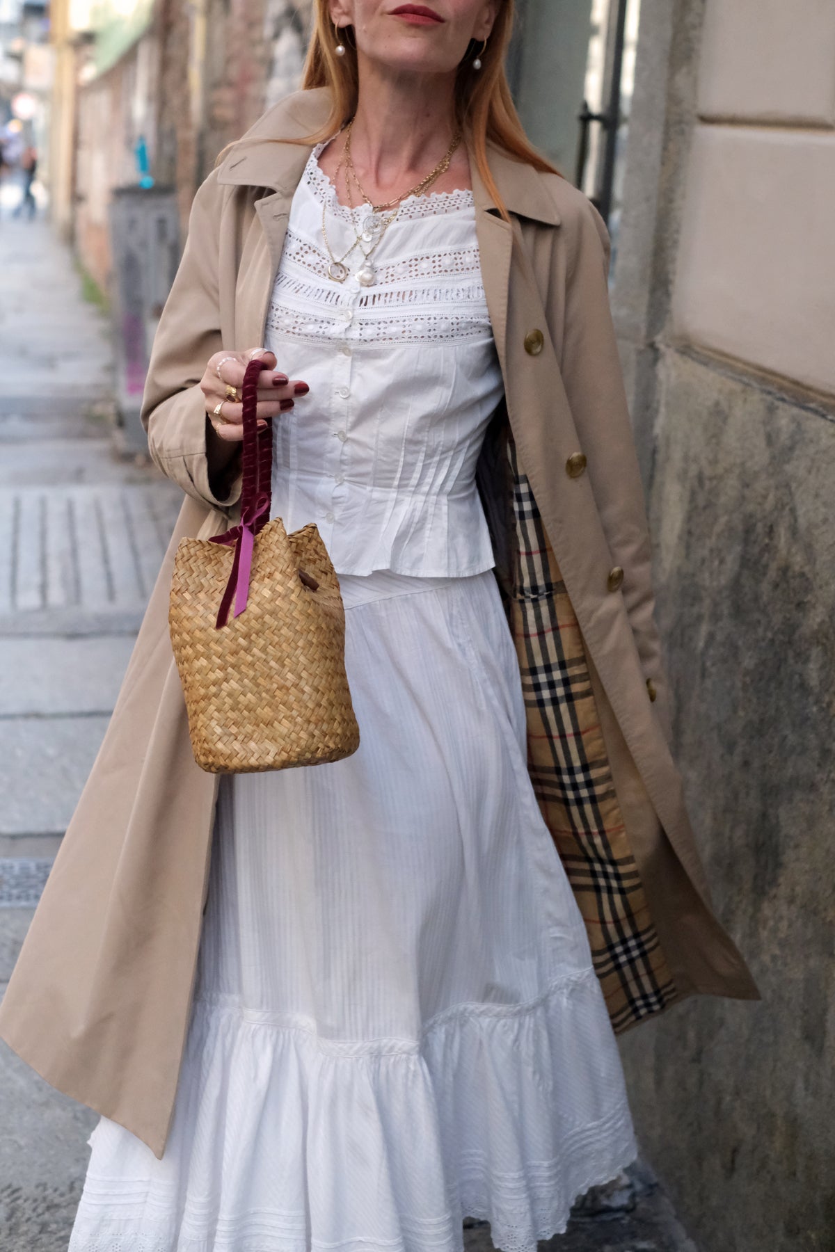 Borsa Panier Ribbons Velluto