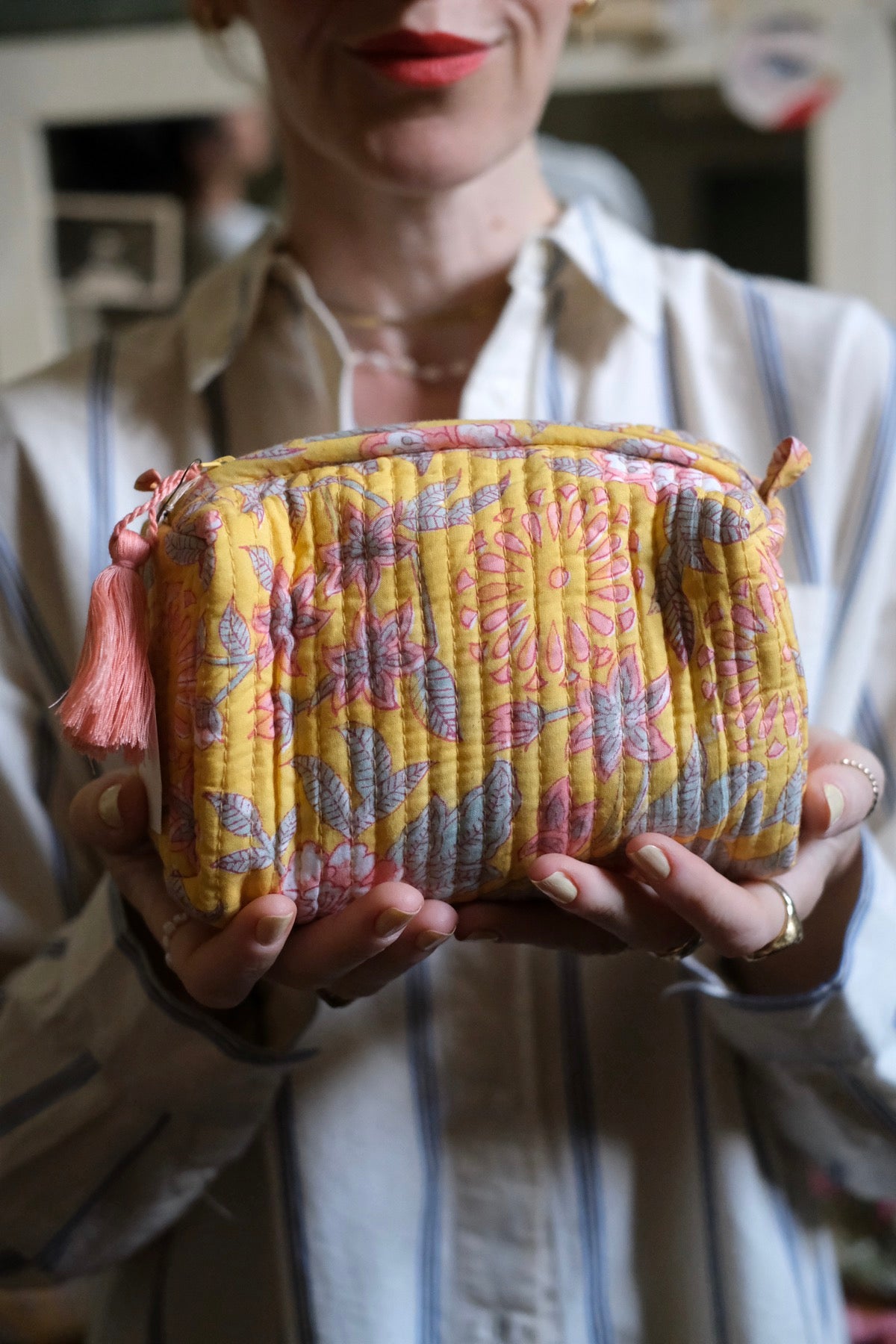 Beauty Pochette Viviana giallo e salmone