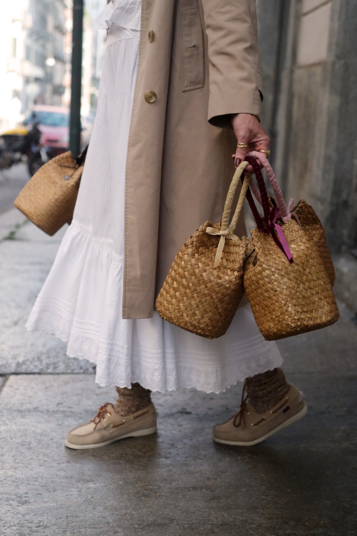 Borsa Panier Ribbons Velluto