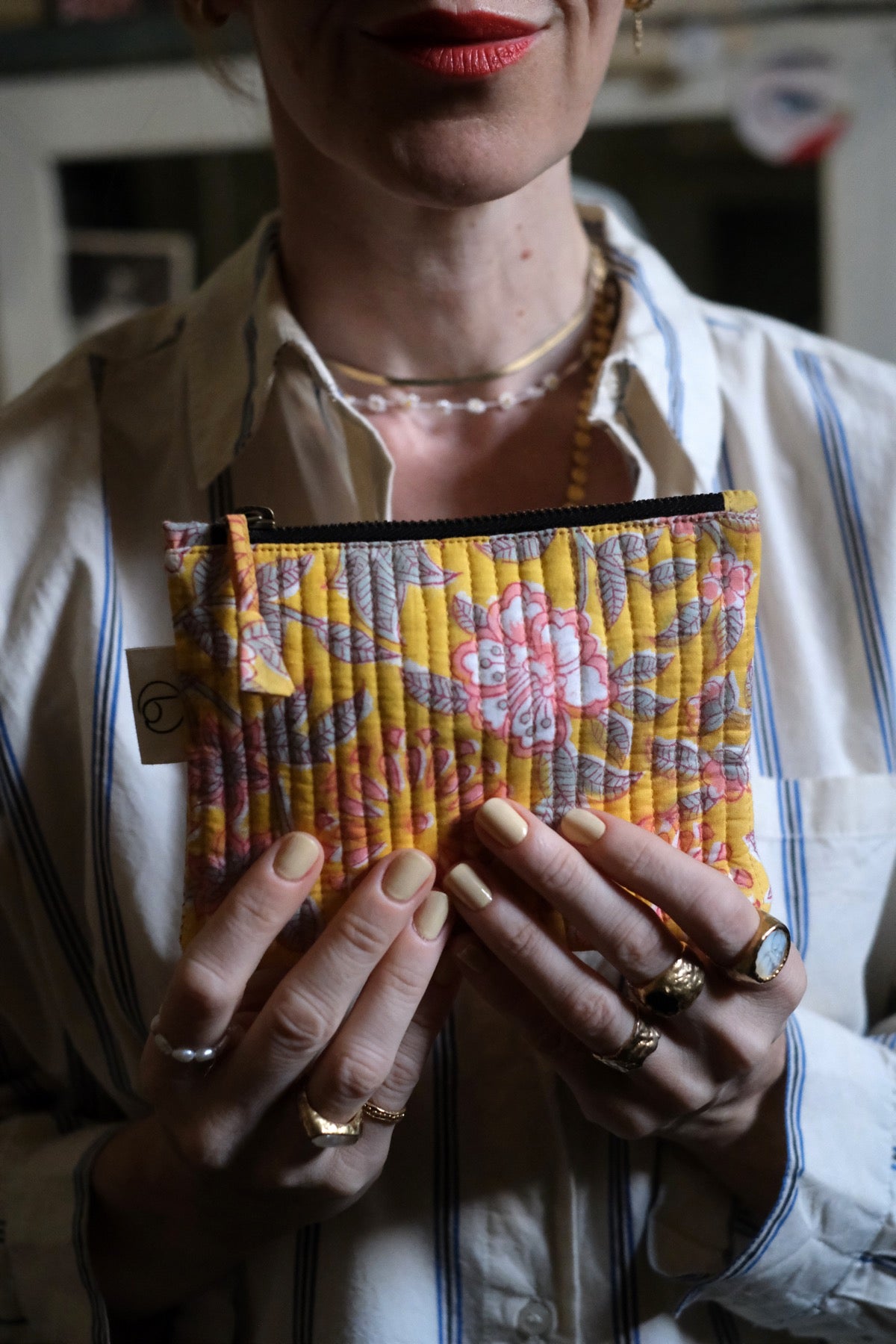 Mini Pochette giallo e salmone