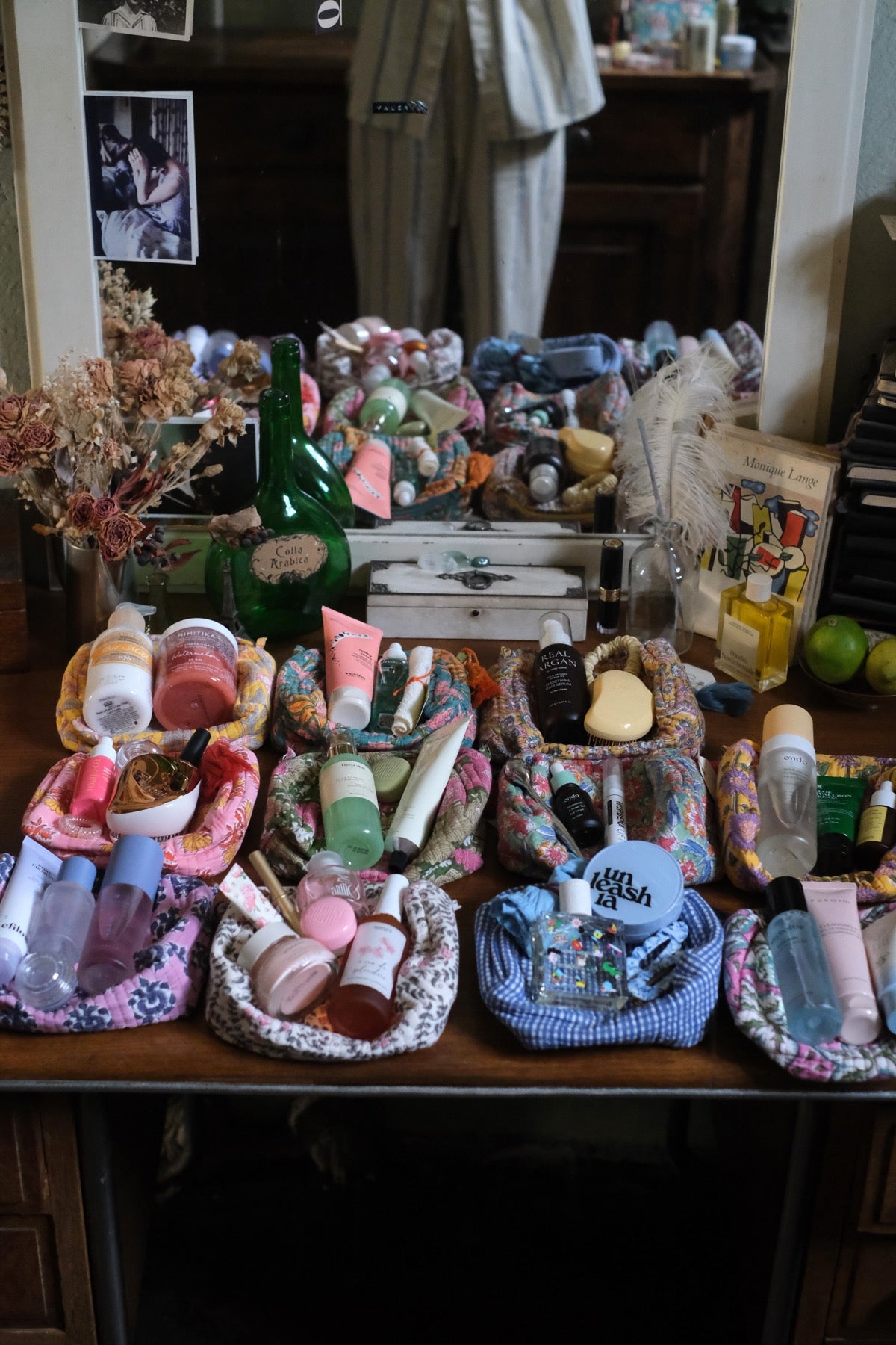 Beauty Pochette Camilla quadretti blu