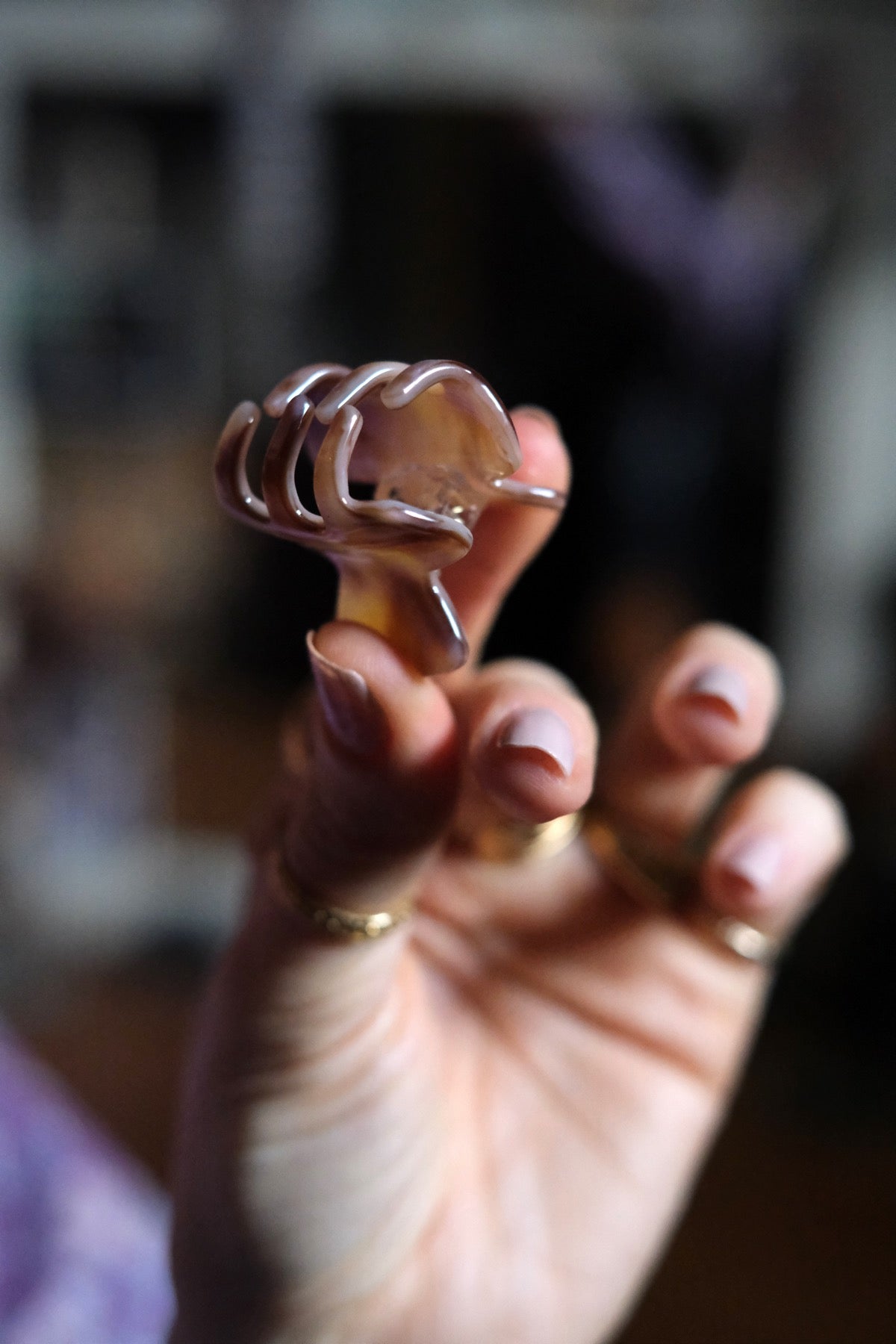 Pinza black Lilac toffee marble