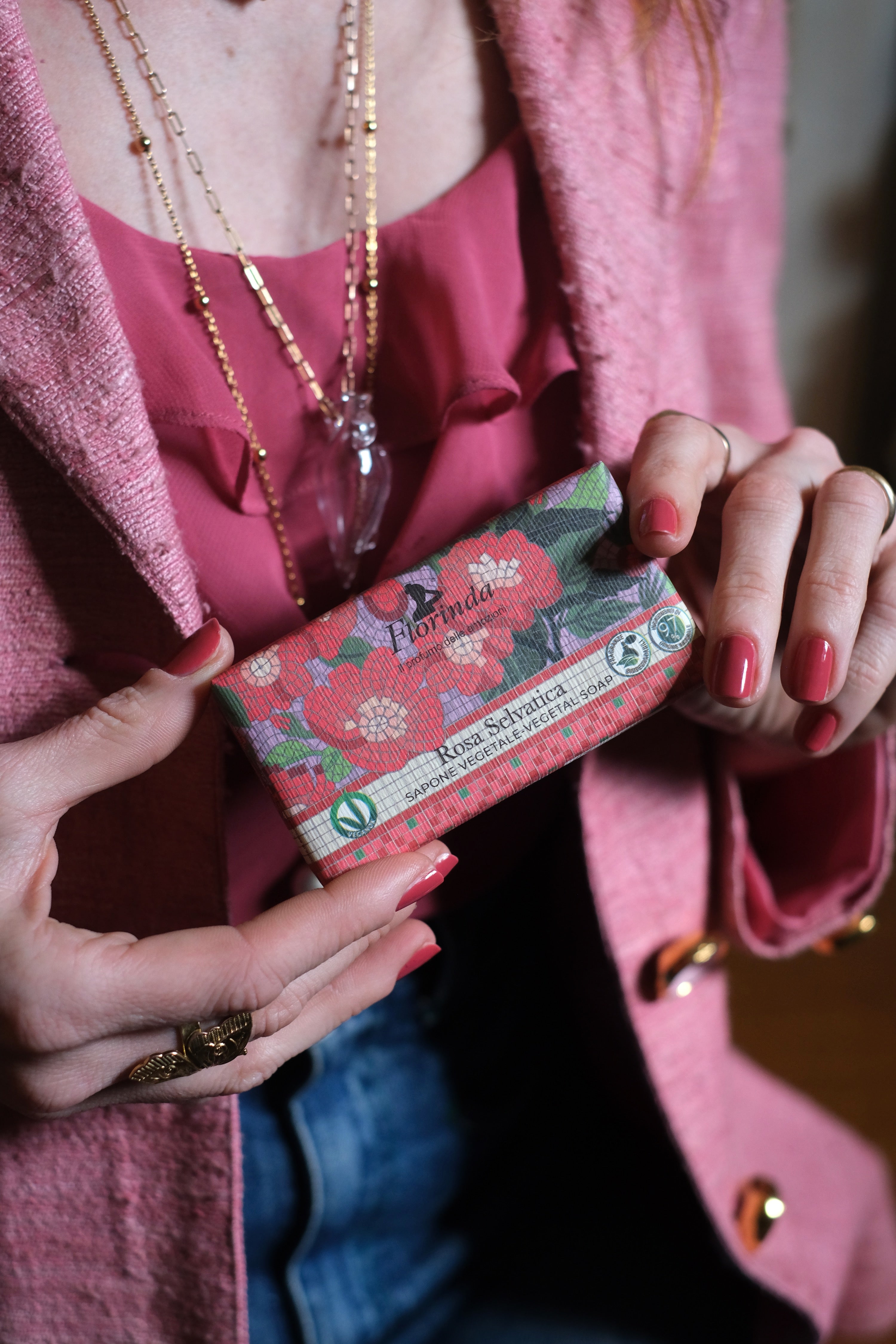 Linea Mosaici Saponetta Rosa Selvatica