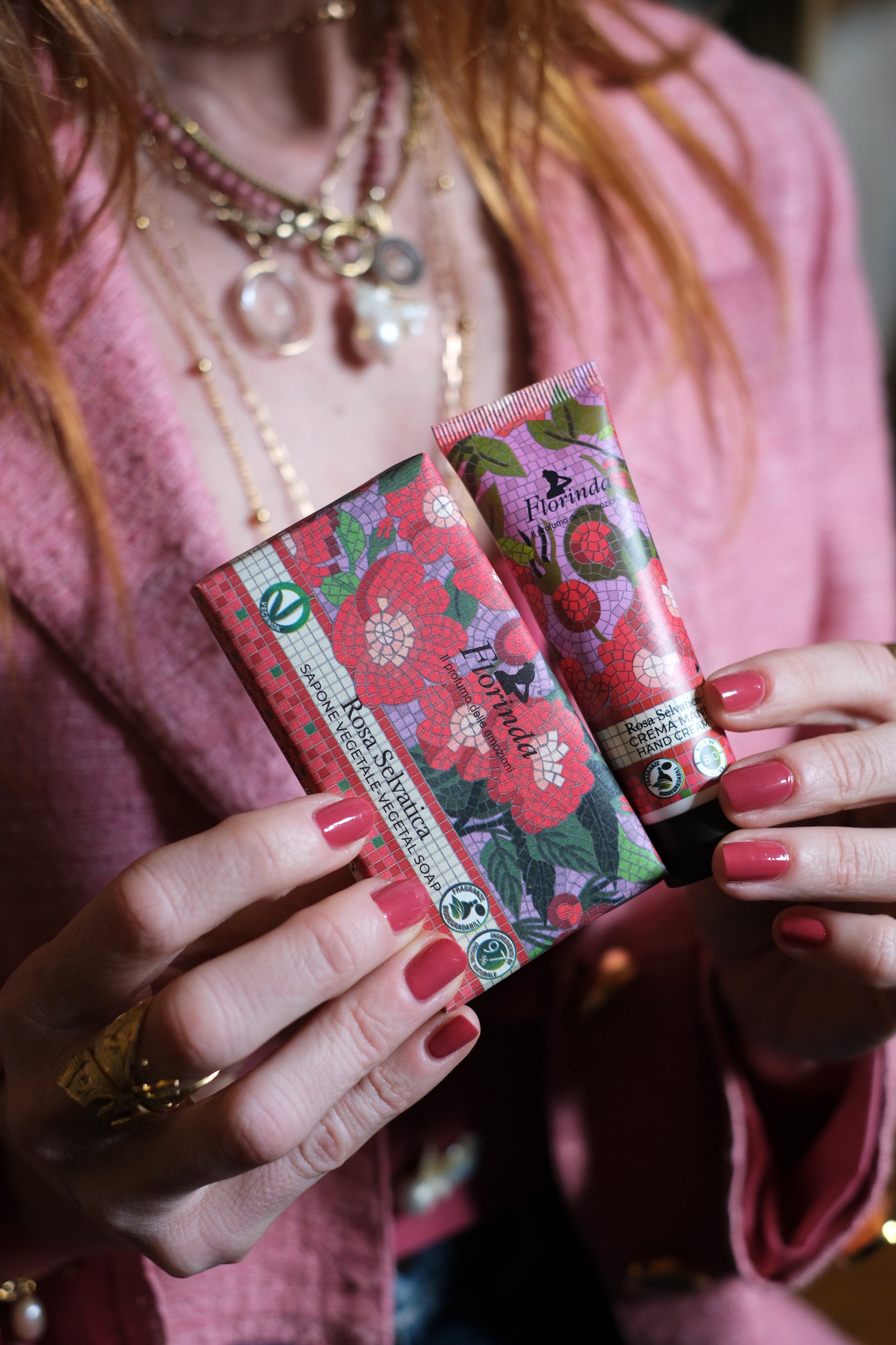 Linea Mosaici Saponetta Rosa Selvatica