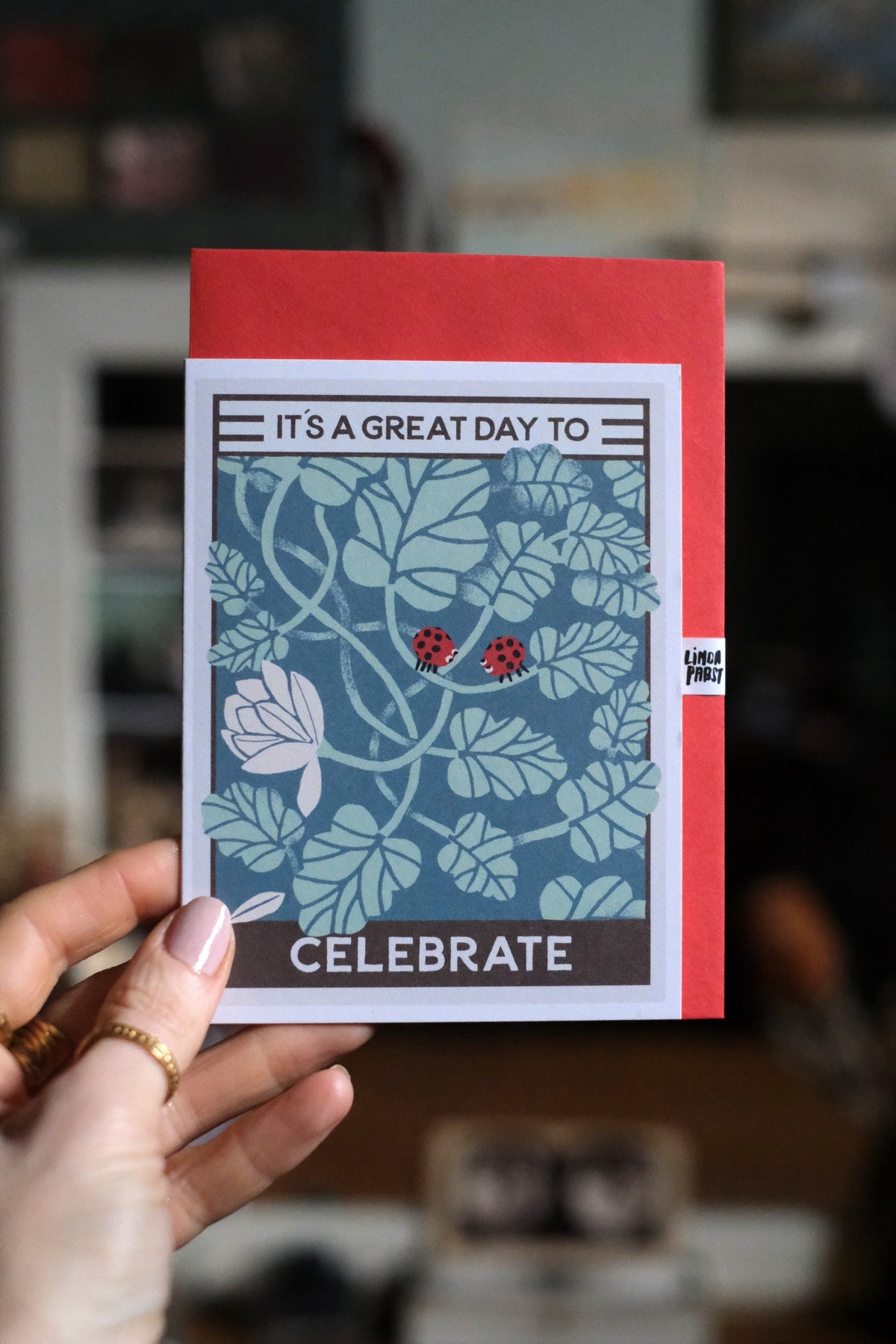 Biglietto d'auguri coccinelle