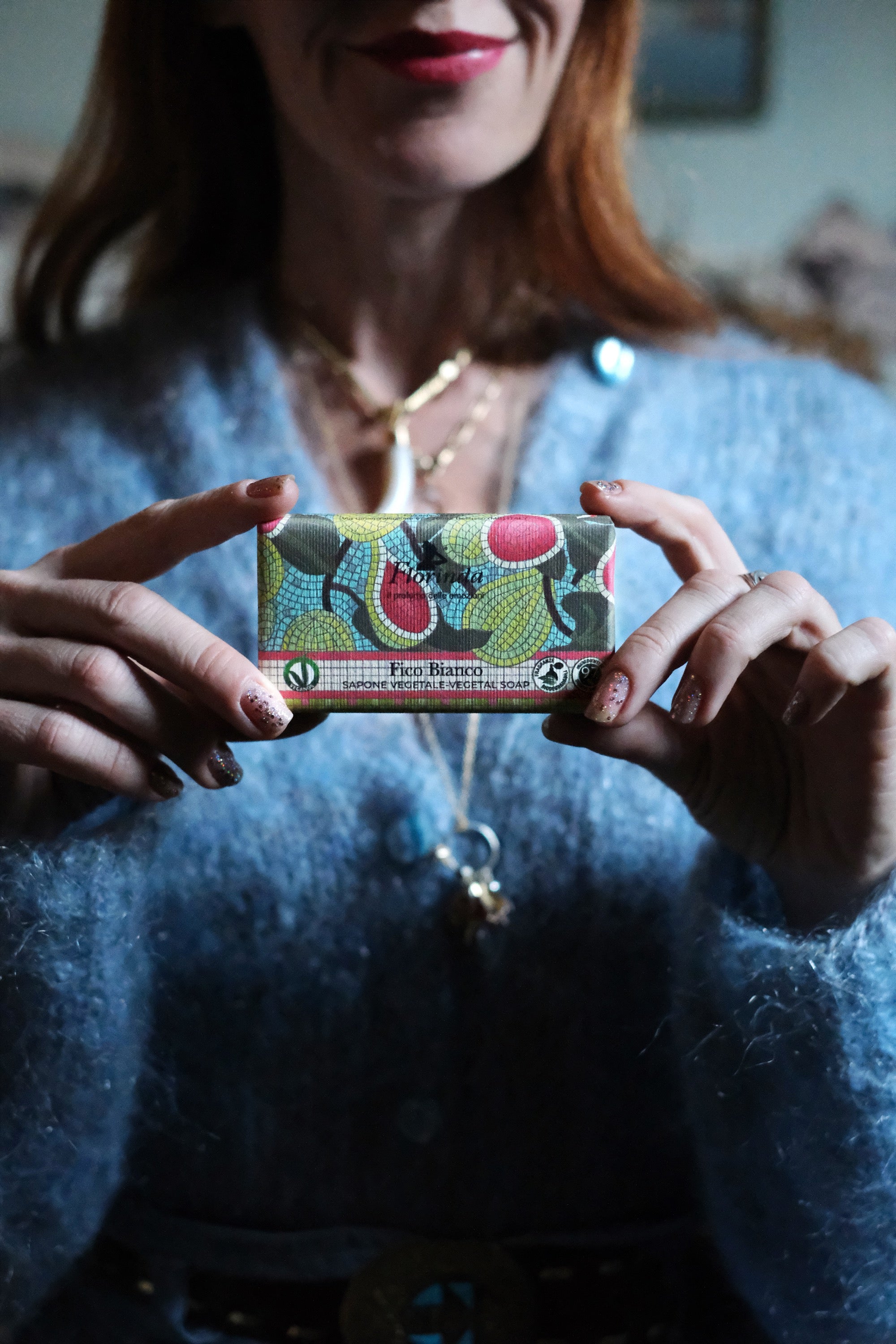 Linea Mosaici Saponetta Fico Bianco