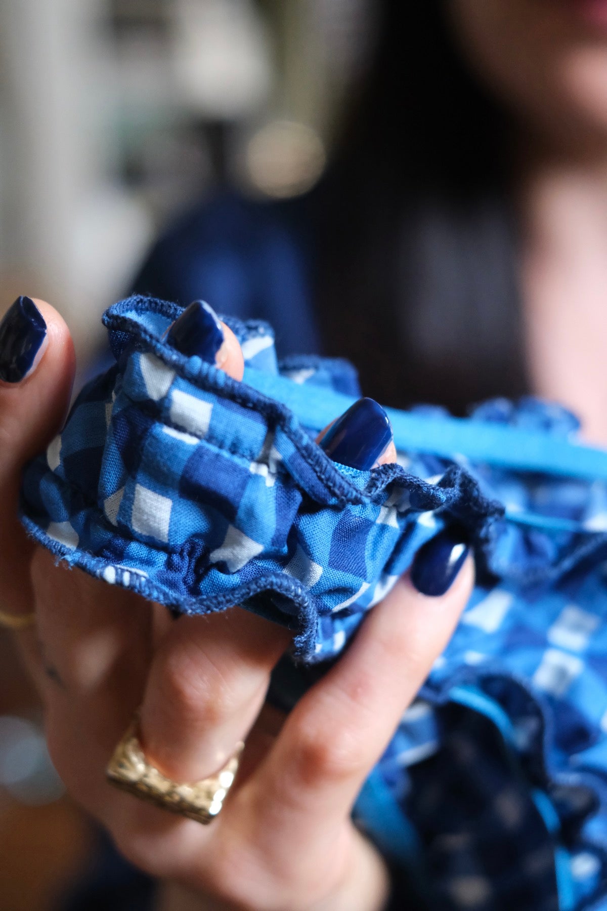 Slip Simone Vichy blu