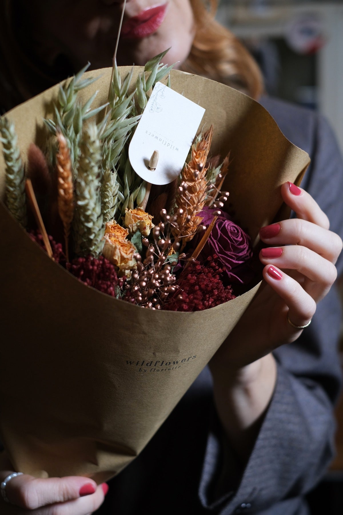 Flower Market large Burgundy