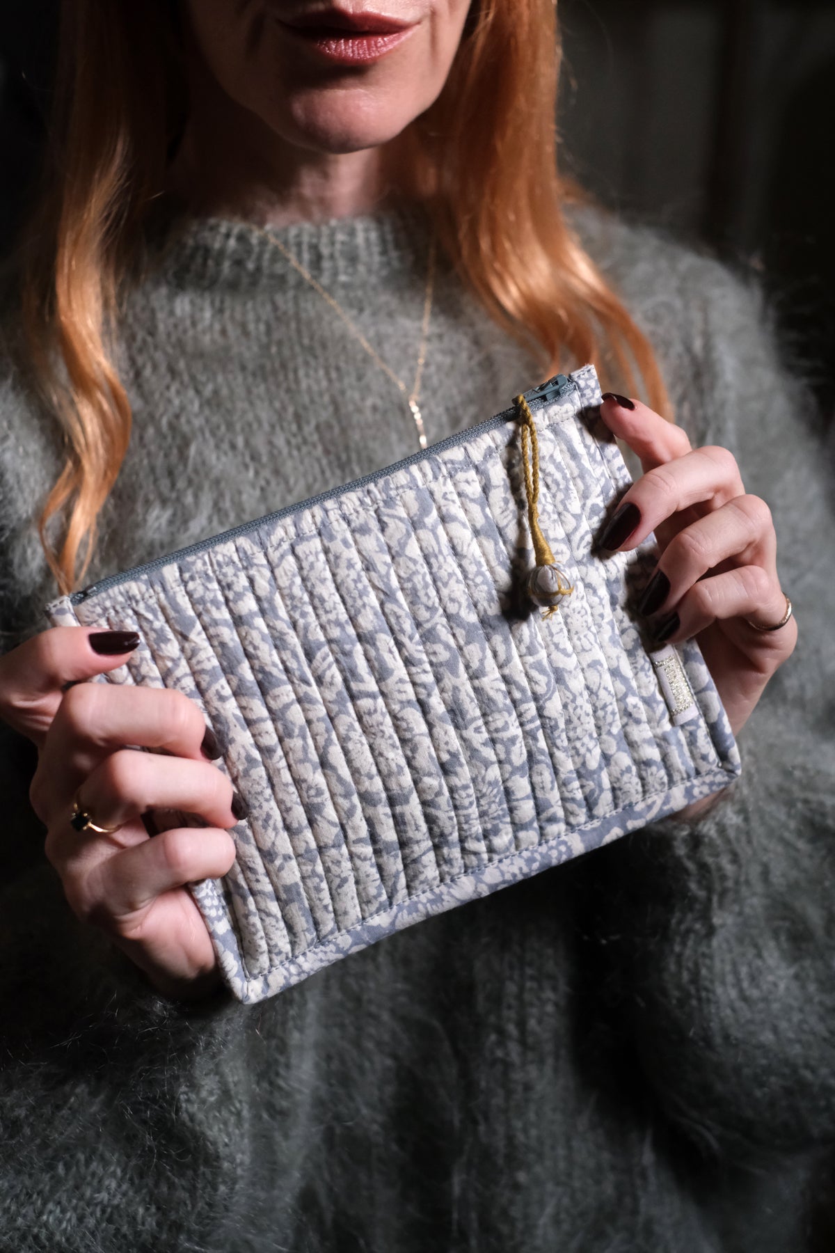Mini pochette Kamala azzurra