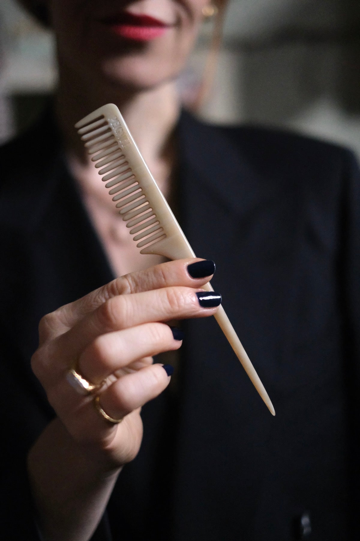 Pettine Acconciature Panna Rosa cangiante