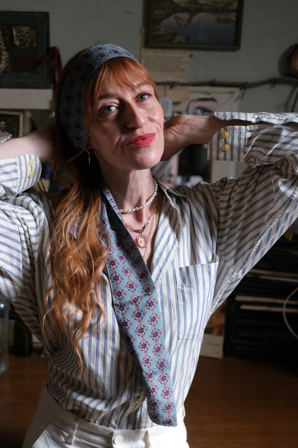 Twill fascia, cintura Nicky azzurro prugna