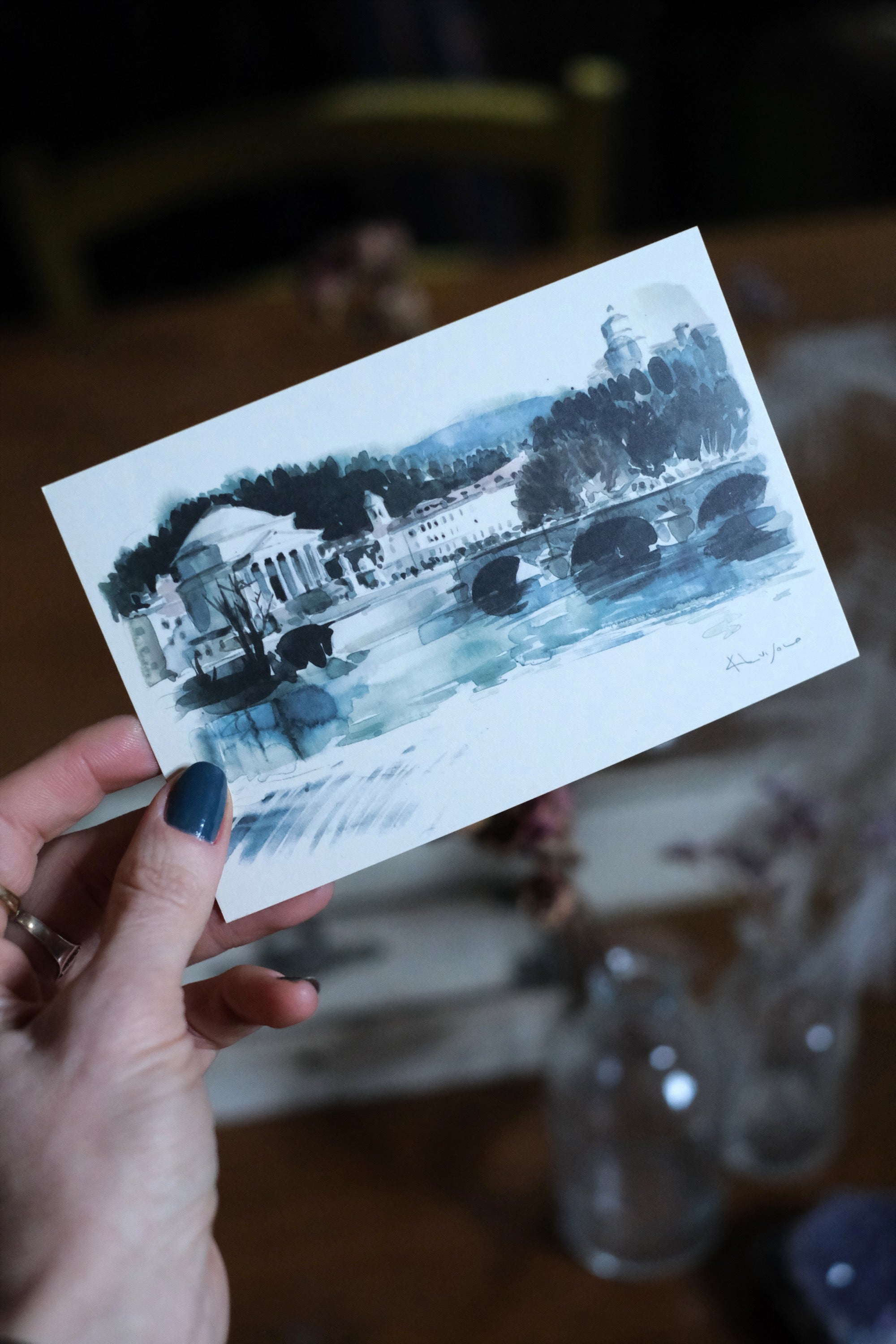 Cartolina da Torino Gran madre di Giorno