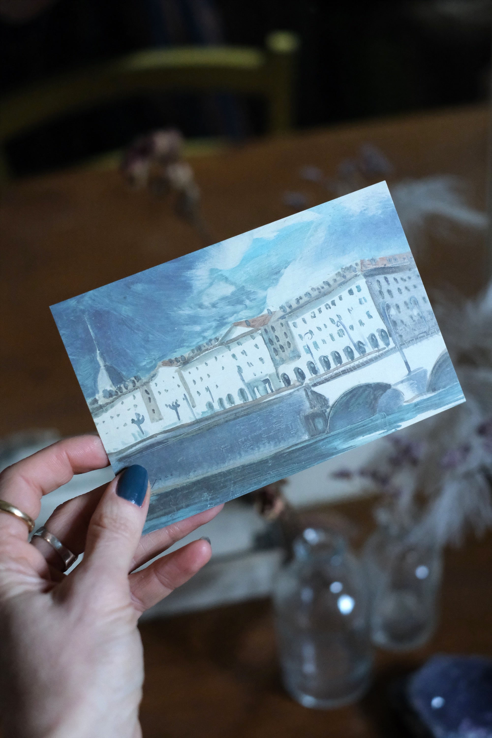 Cartolina da Torino Lungo Po e Mole