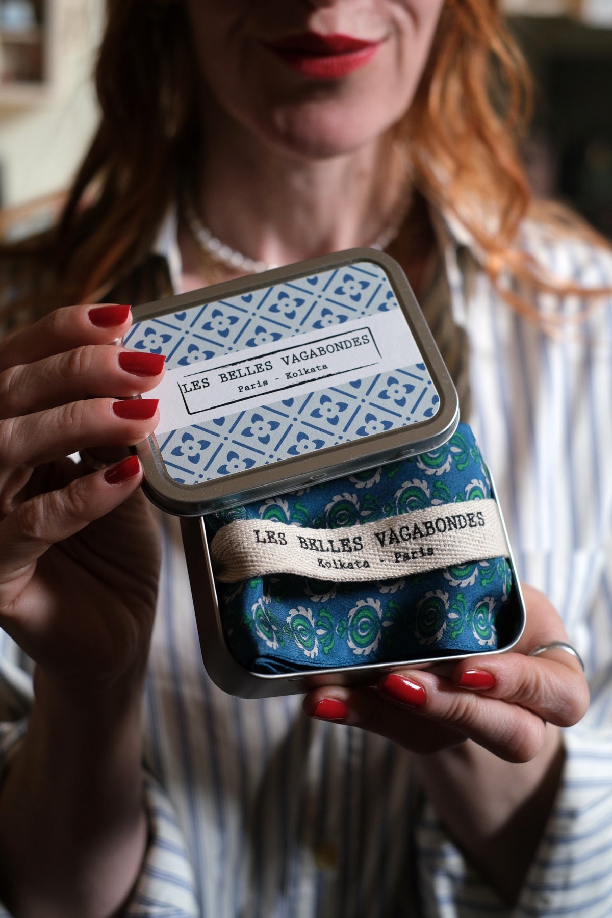 Twill fascia, cintura Ludmilla verde blu