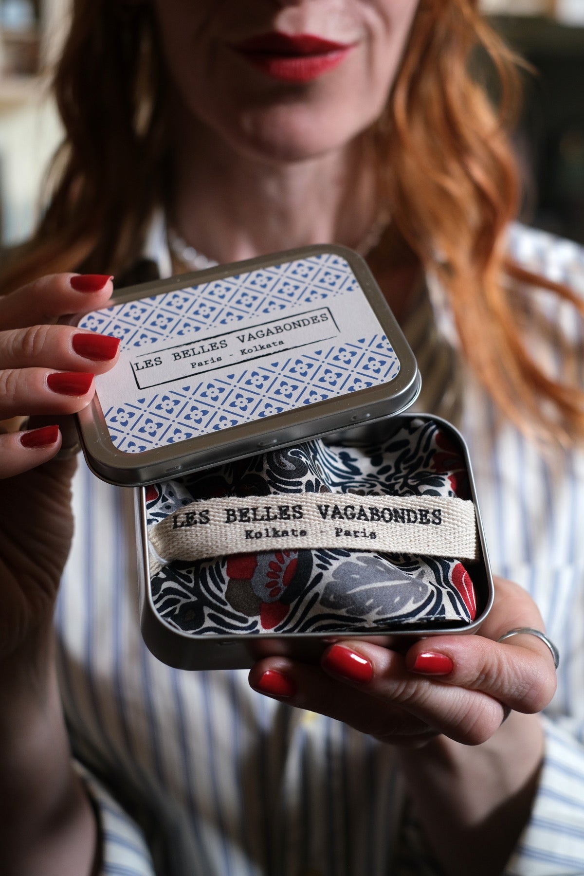 Twill fascia, cintura Giardino Inglese Blu