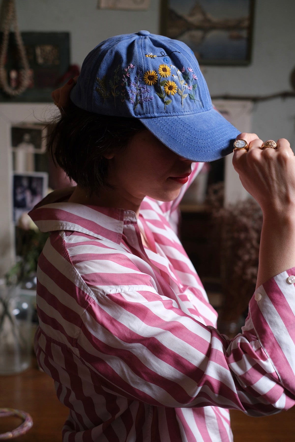 Cappellino da baseball girasoli