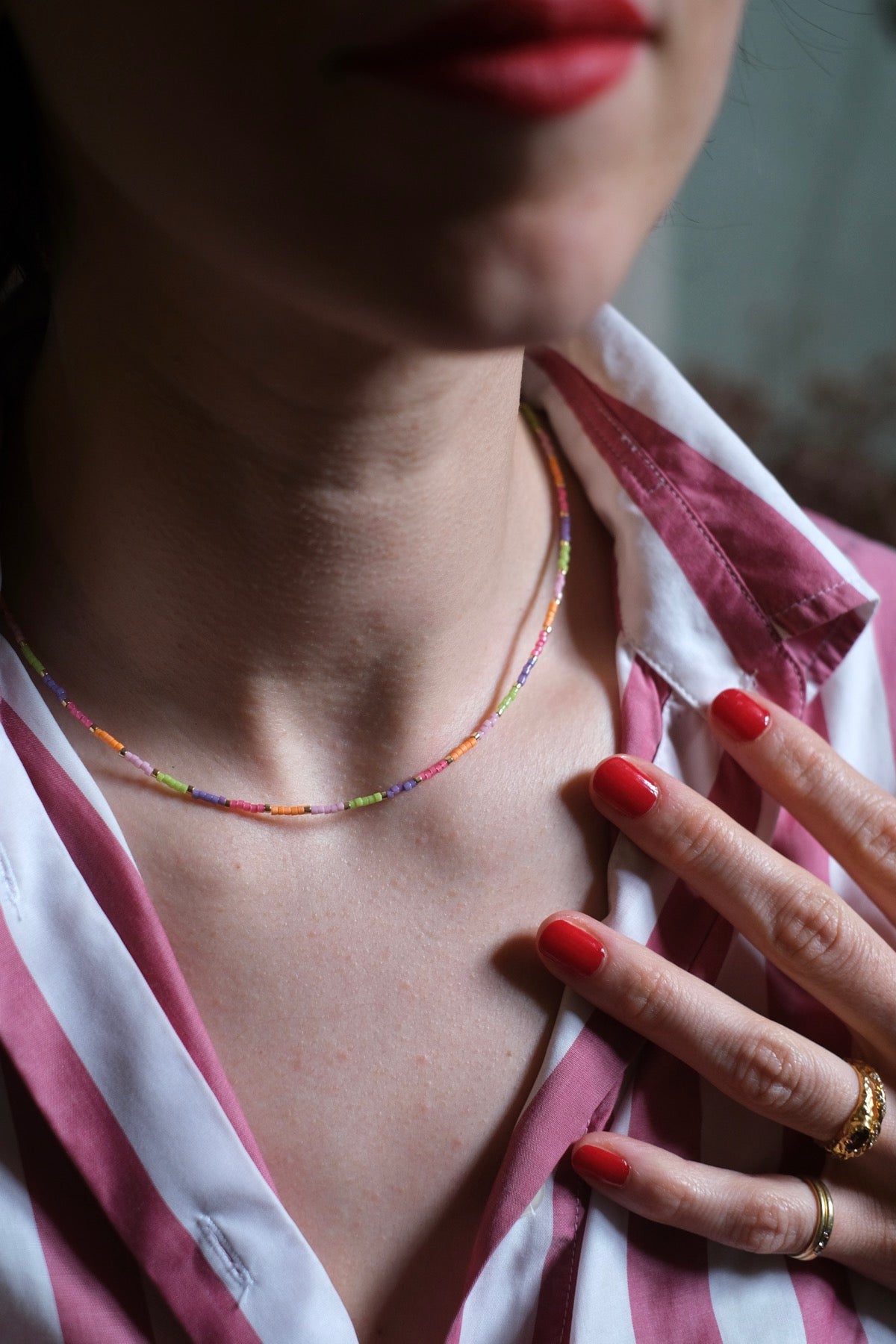 Collana twist arcobaleno
