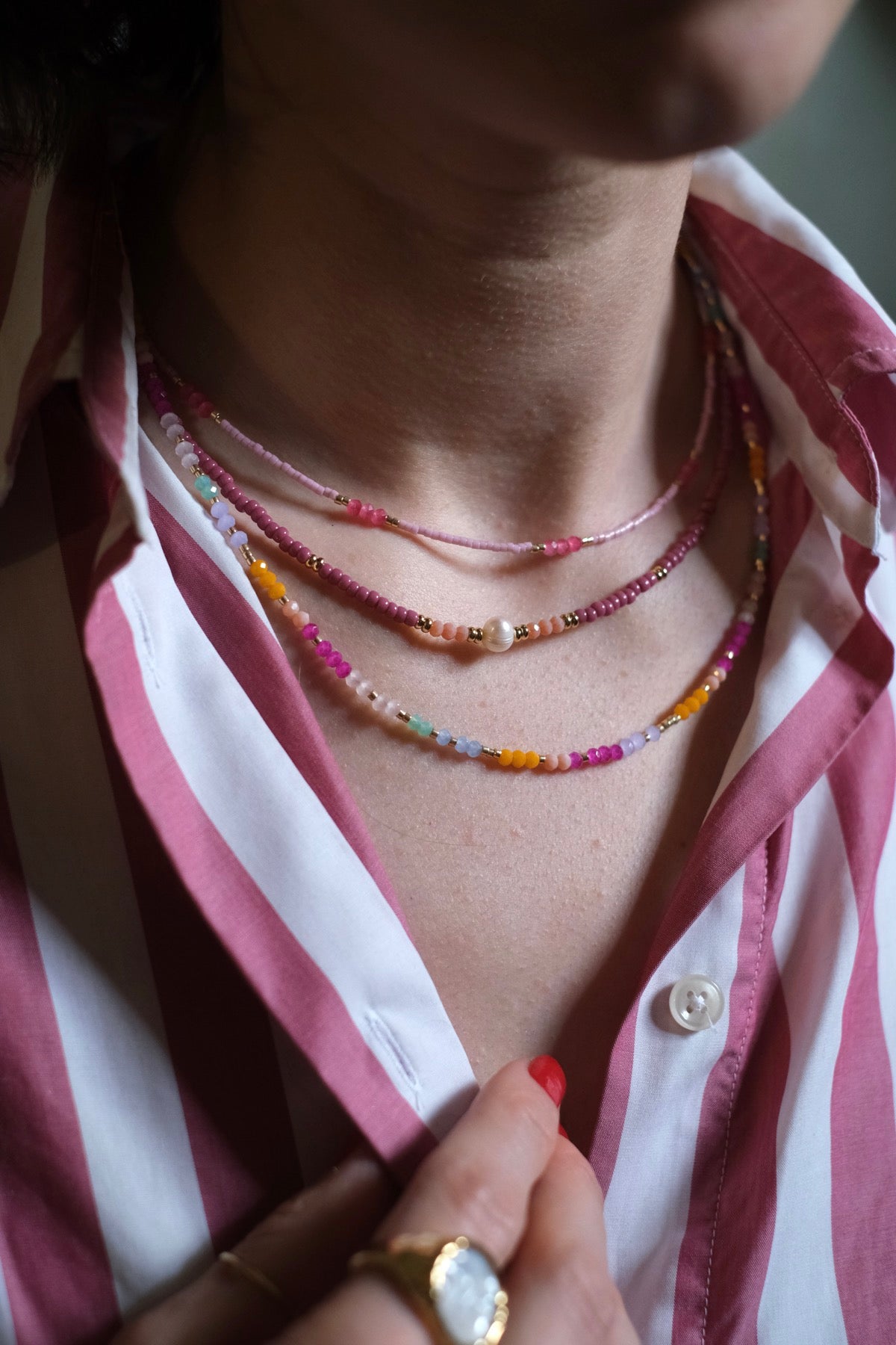 Collana Caramella rosa fucsia