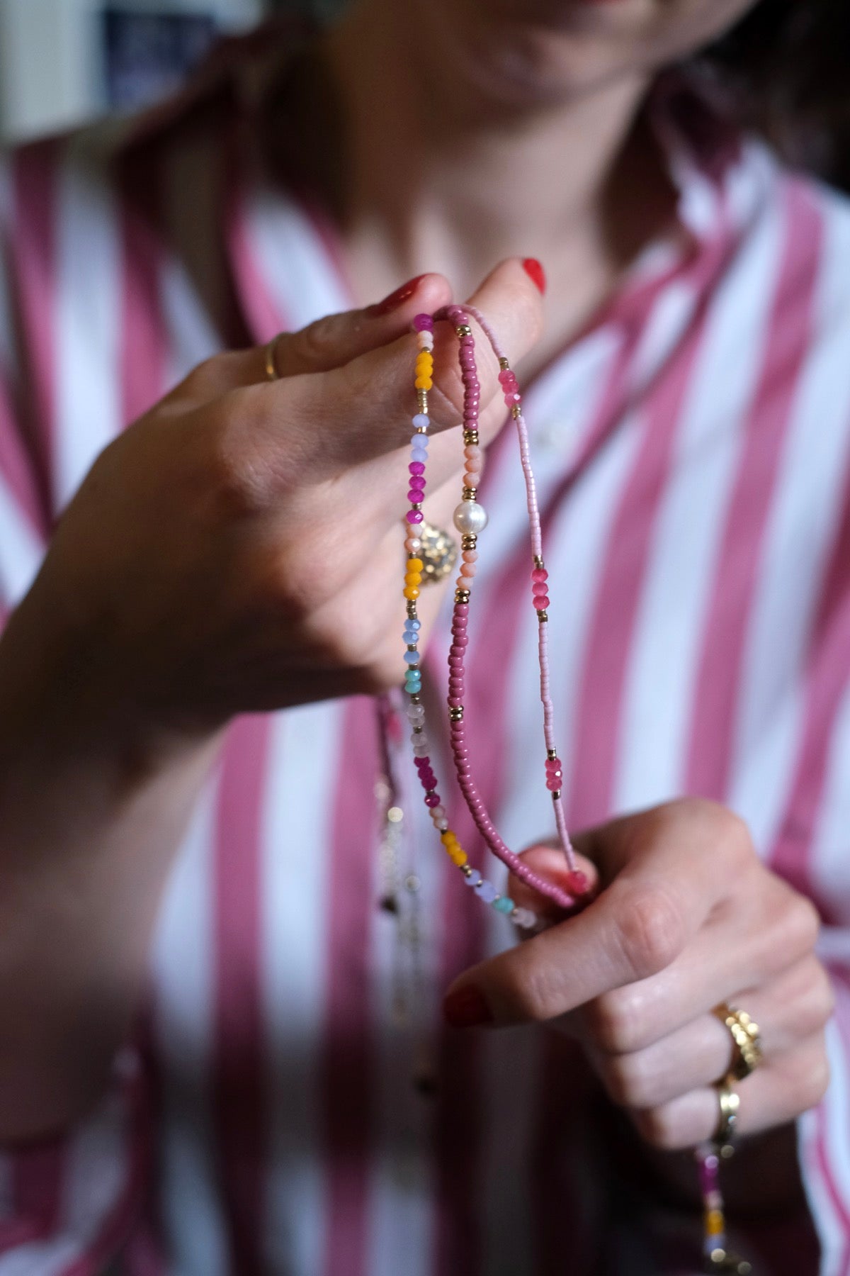 Collana Caramella rosa fucsia