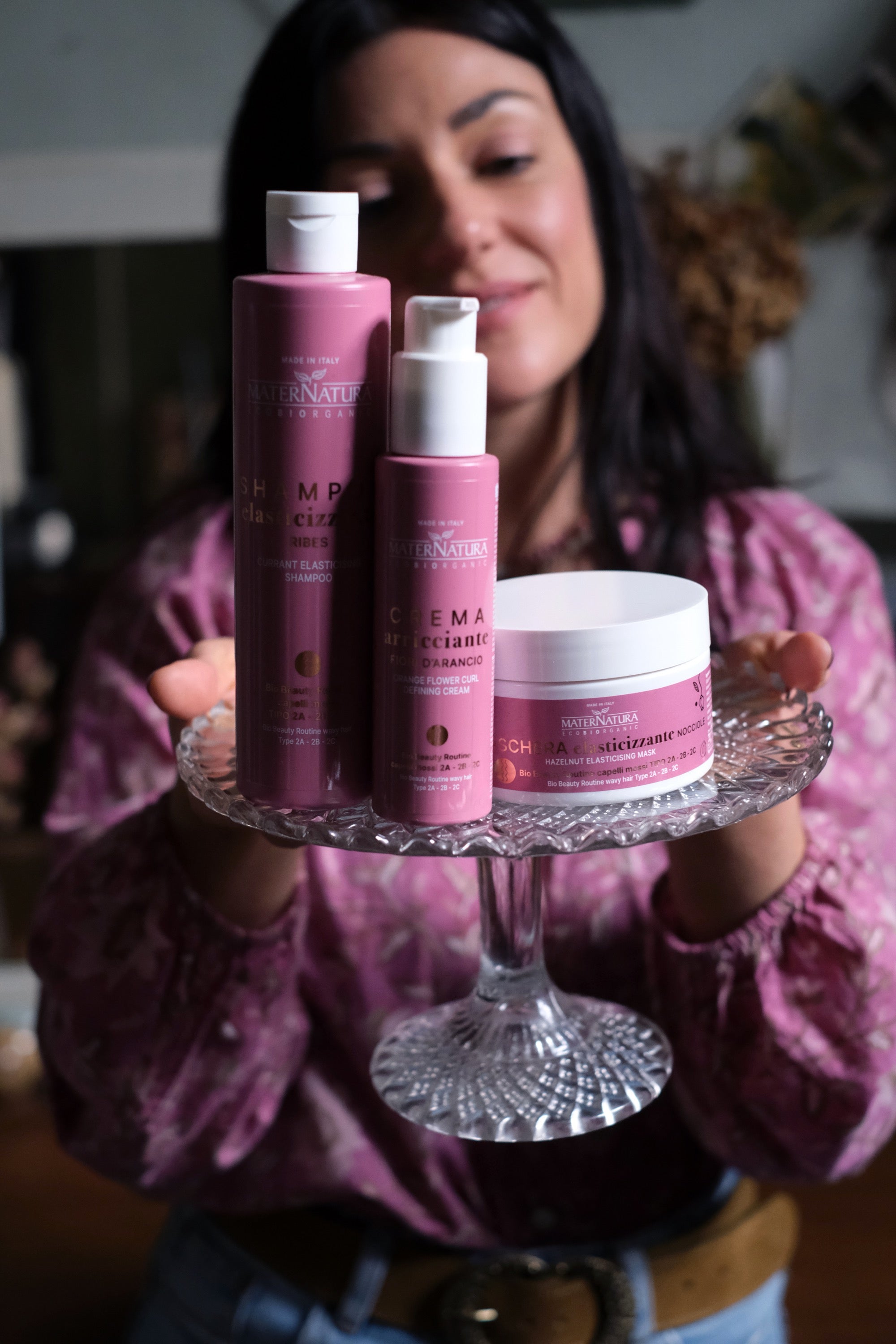 Maschera Elasticizzante Capelli Mossi alle Nocciole