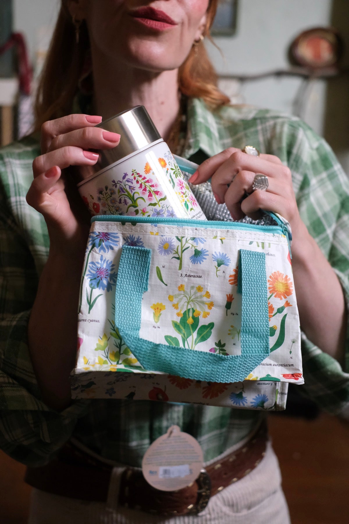 Borsa porta pranzo isolata Flora
