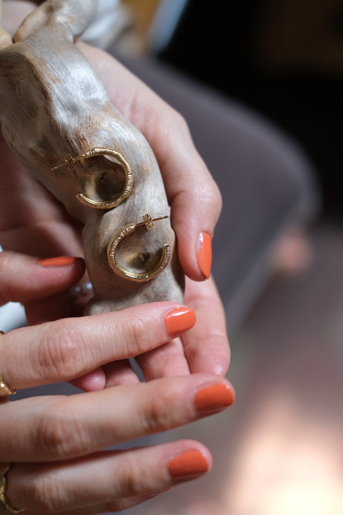 Orecchini cerchio Croissant