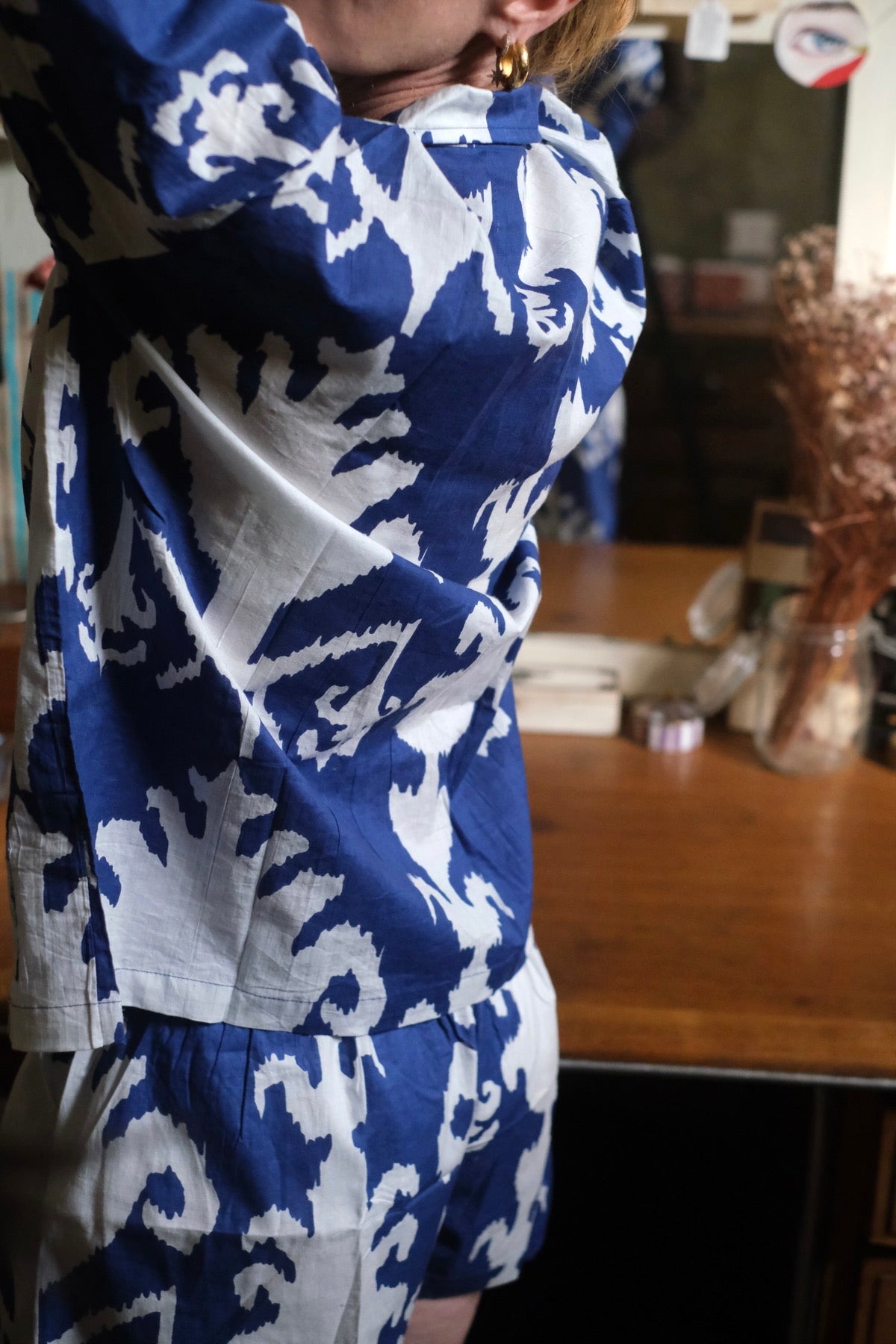 Pigiama Corto blu bianco