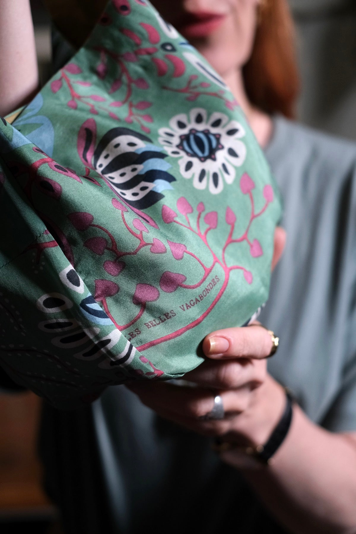 Borsa Bobby in Seta Marushka Verde