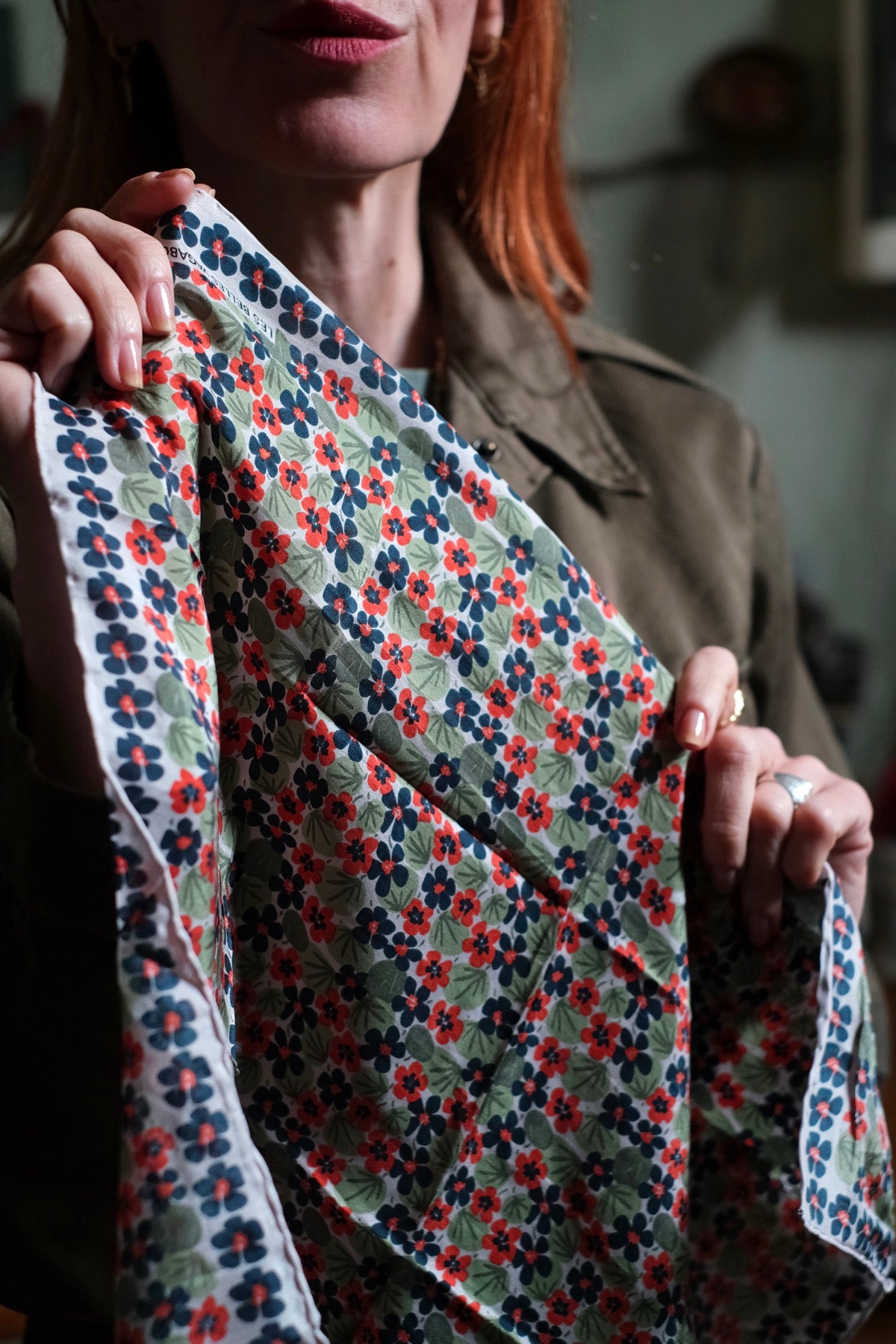 Foulard Mini Capucine verde blu rosso