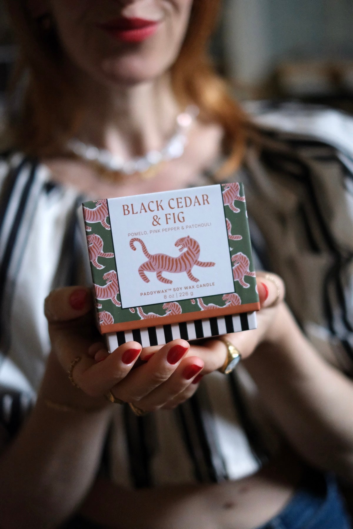 Candela "Tiger" Ceramica - Black Cedar & Fig