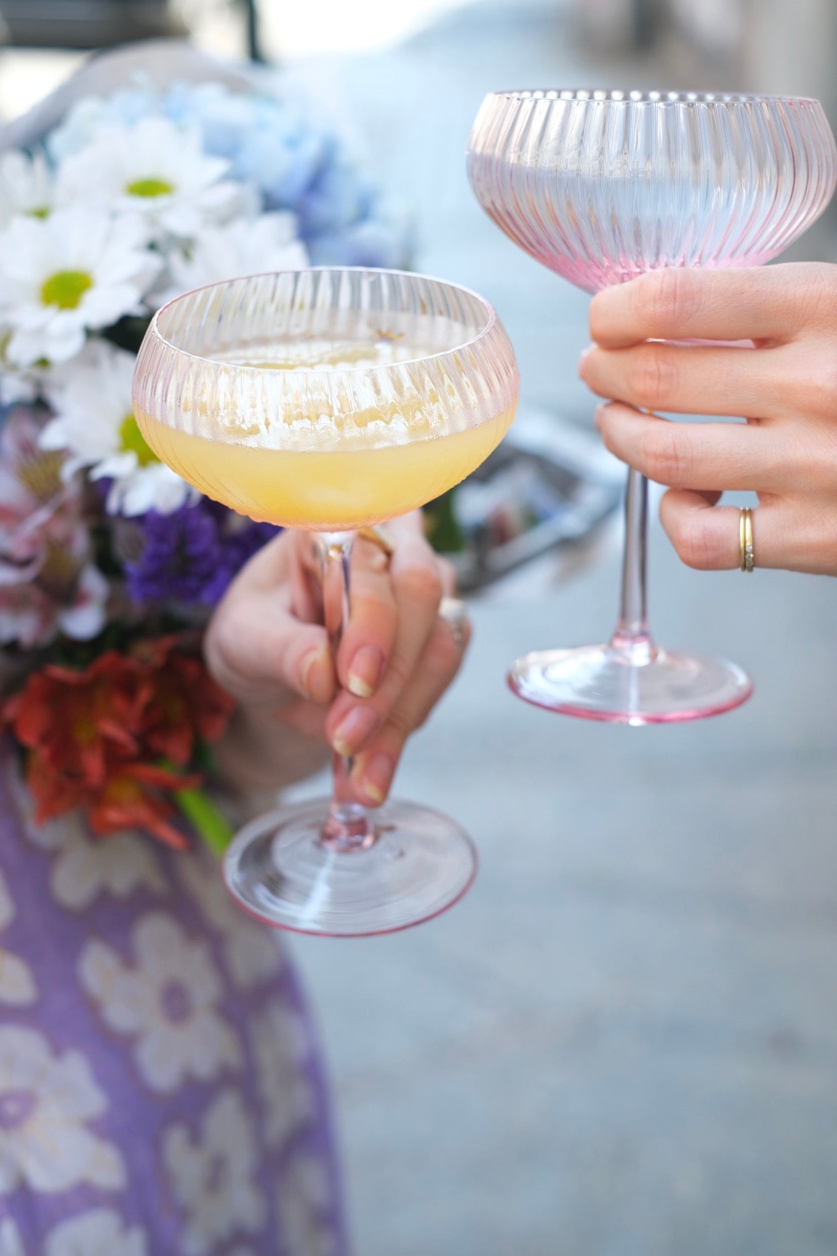 The Lou Coupe Glass - Set of 2 Rose