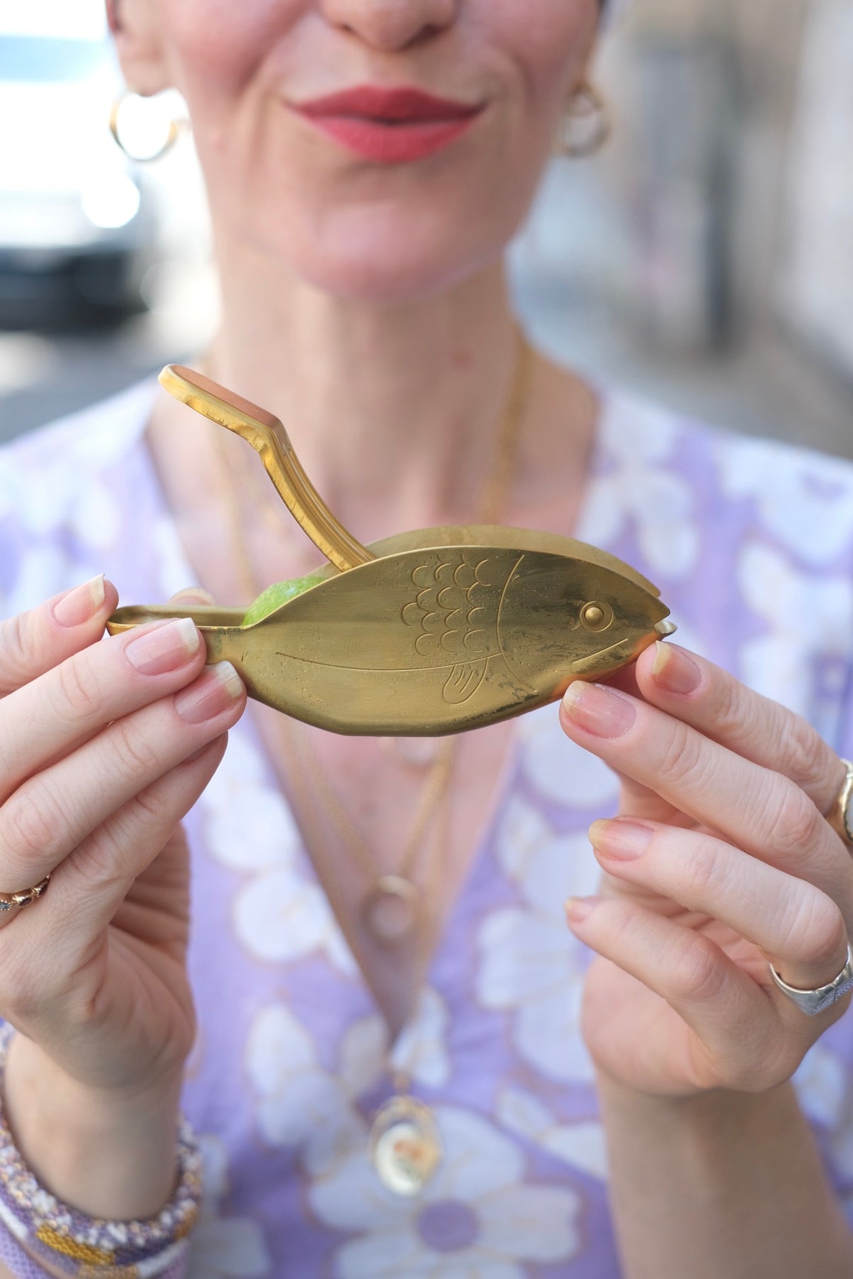 Designworks The Stevie Fish Citrus Juicer dorato