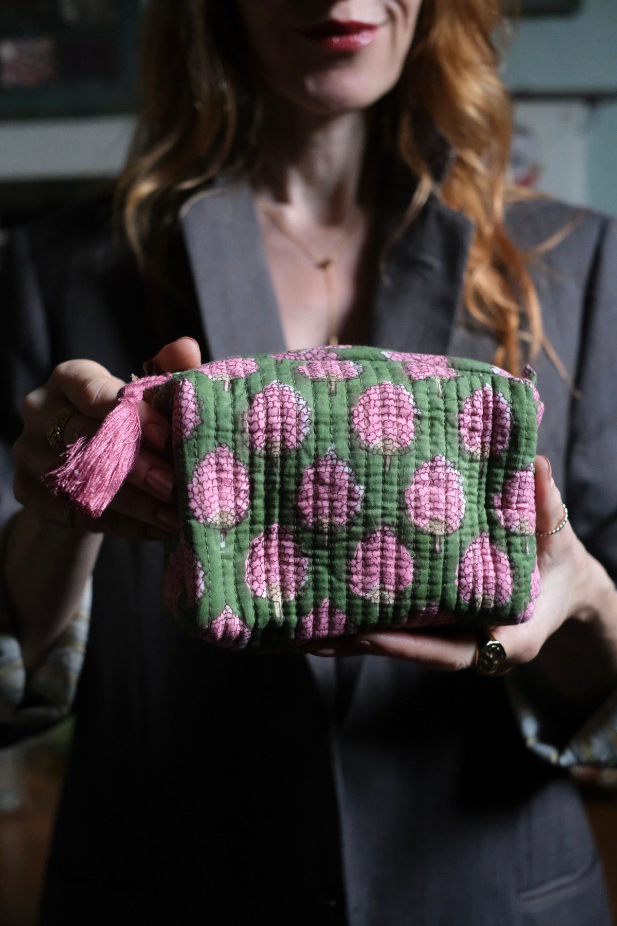 Beauty Pochette verde e rosa