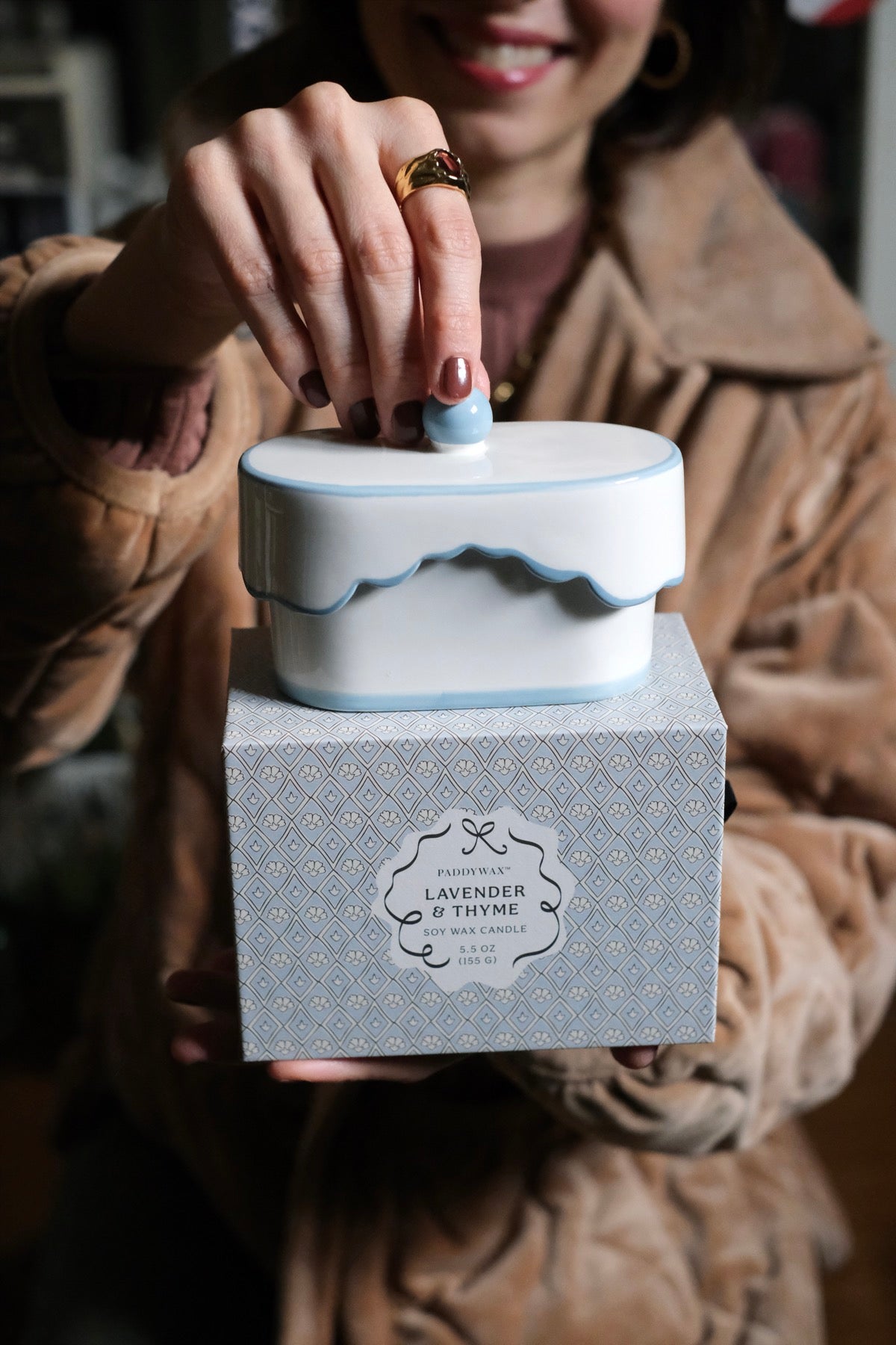 Candela in Ceramica Paddywax Cherie lavender & thyme