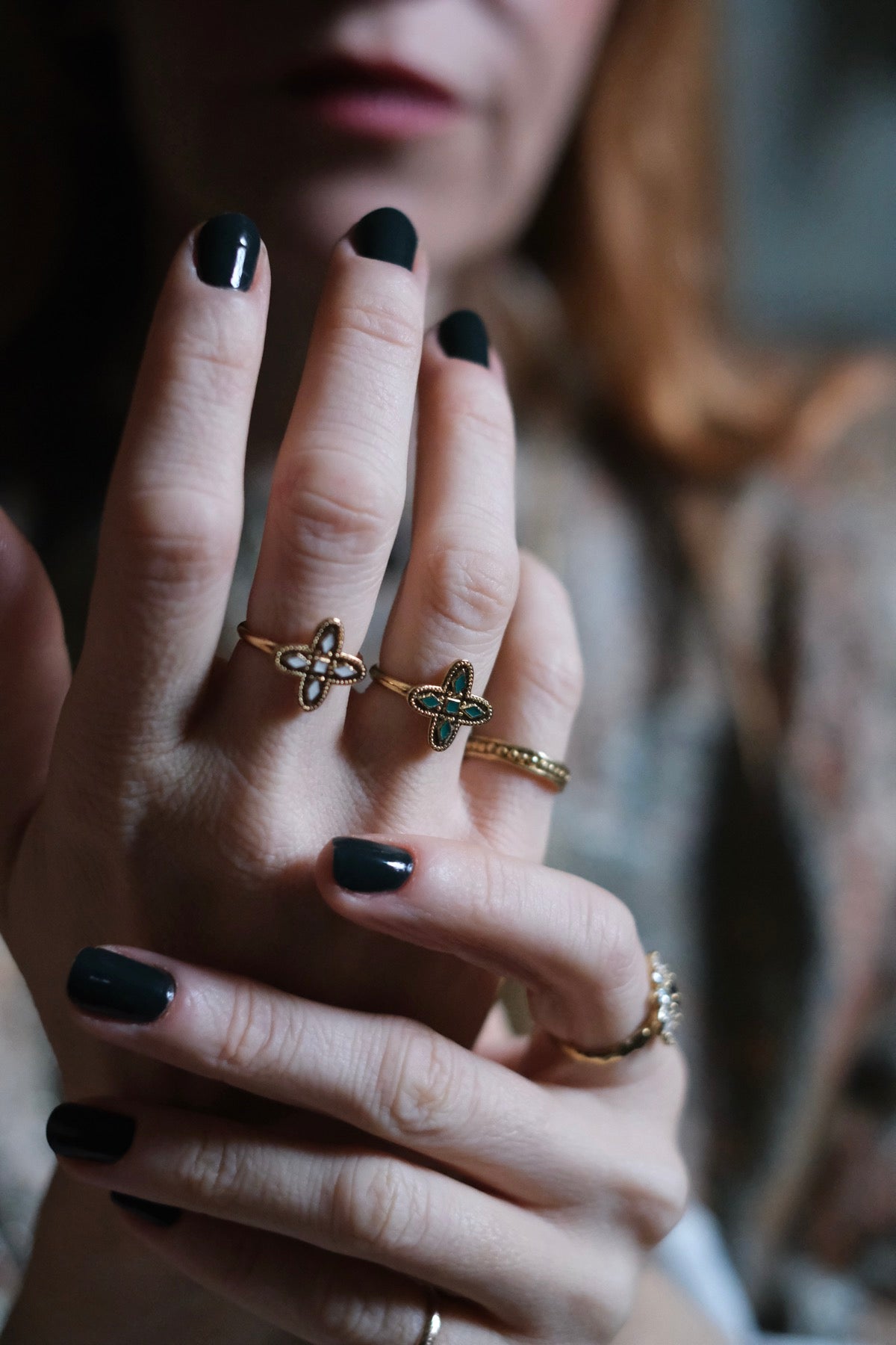 Anello Adriana verde