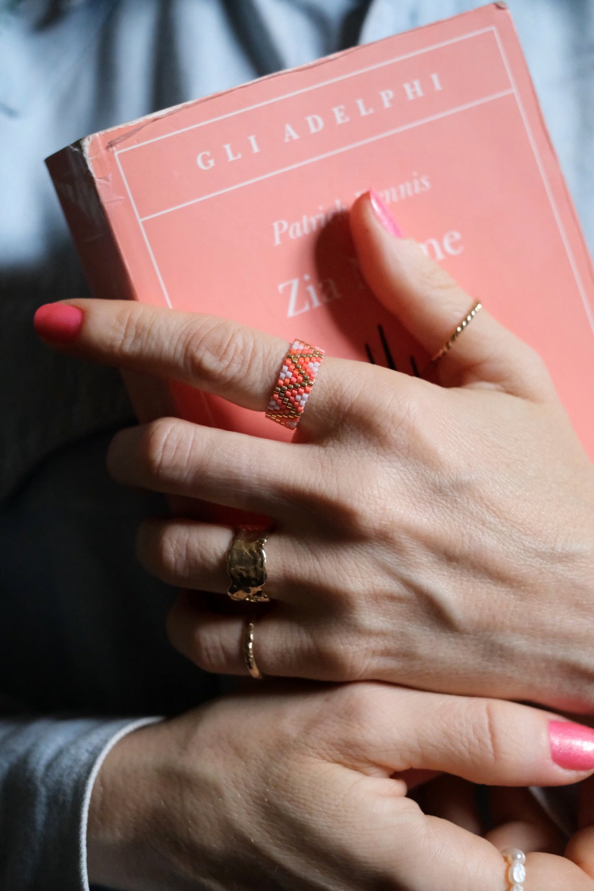 Anello Ibiza Arancione e rosa