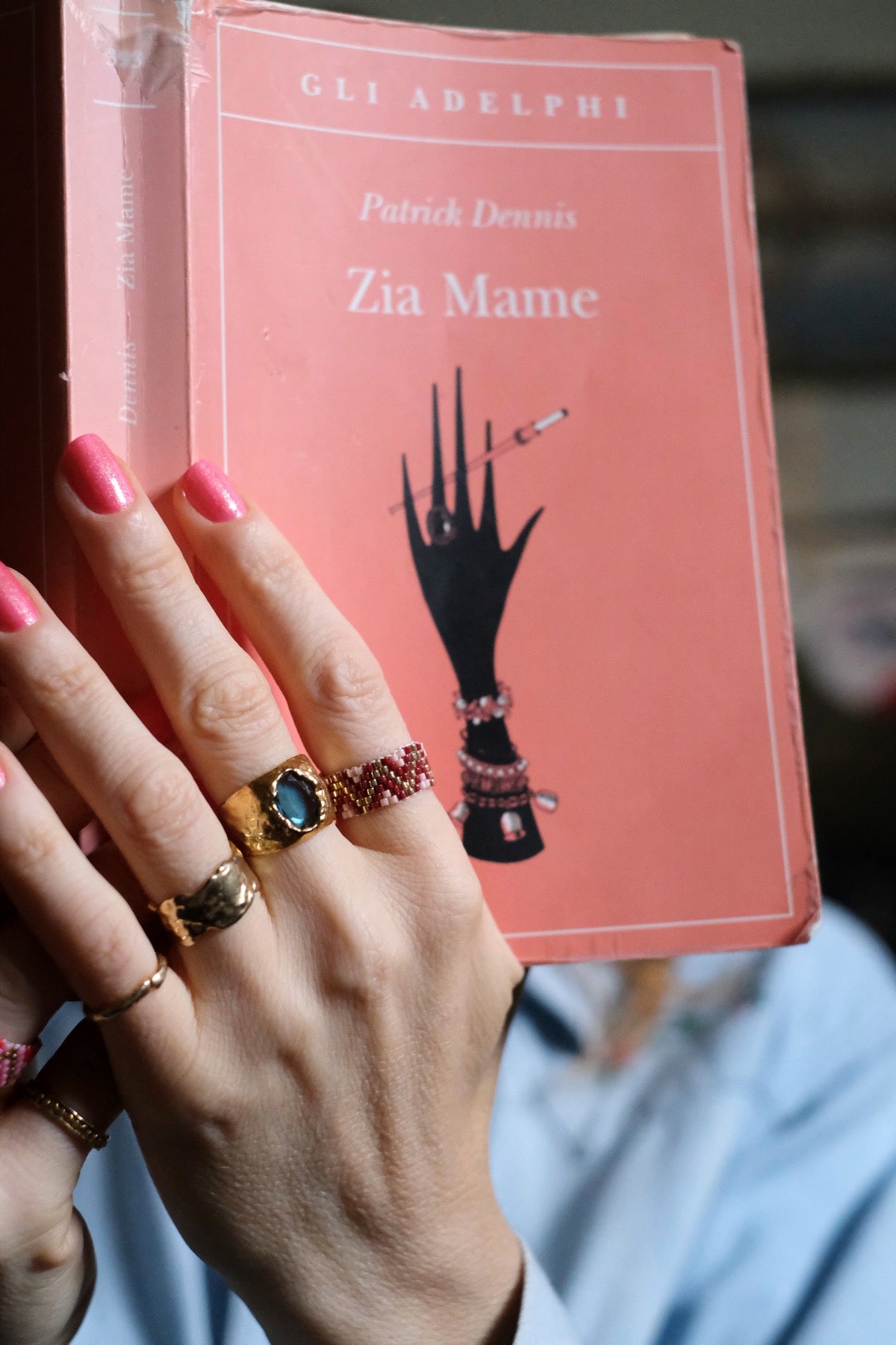 Anello Ibiza bordeaux rosa