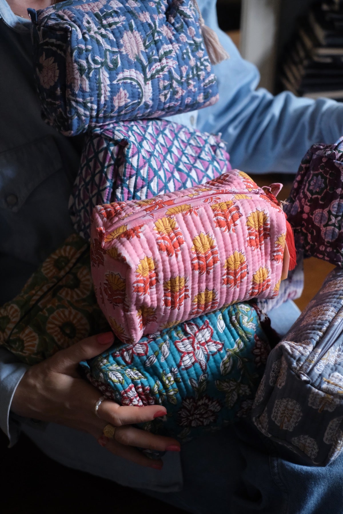 Beauty Pochette Blu e magenta